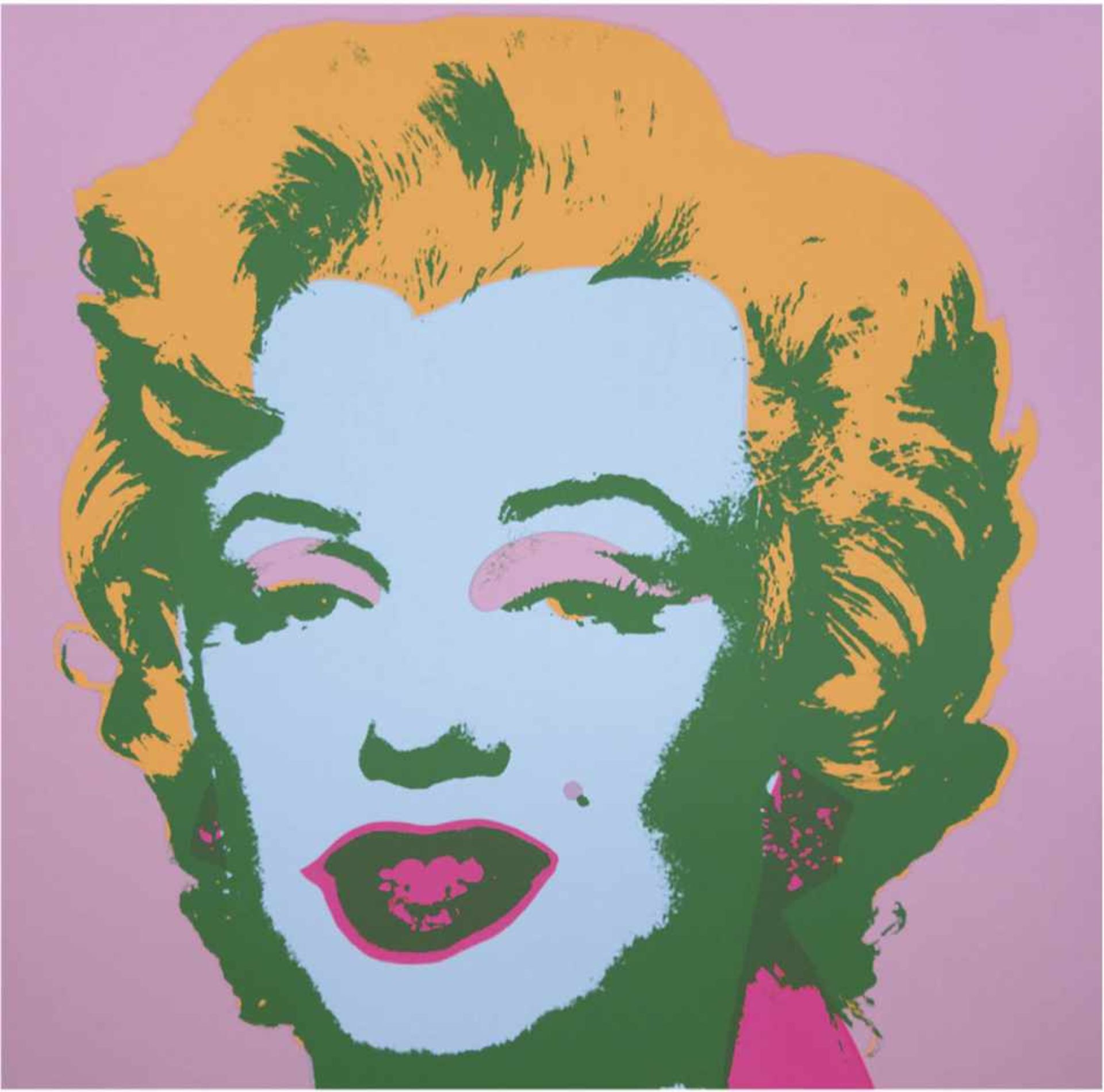 Warhol, Andy (1928 Pittsburgh-1987 New York) "Marilyn Monroe", Farbserigraphie aufleichtem Karton,