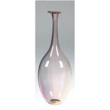 Vase, Kosta Boda, rosafarben schimmernd, sign., H. 36 cm- - -23.80 % buyer's premium on the hammer