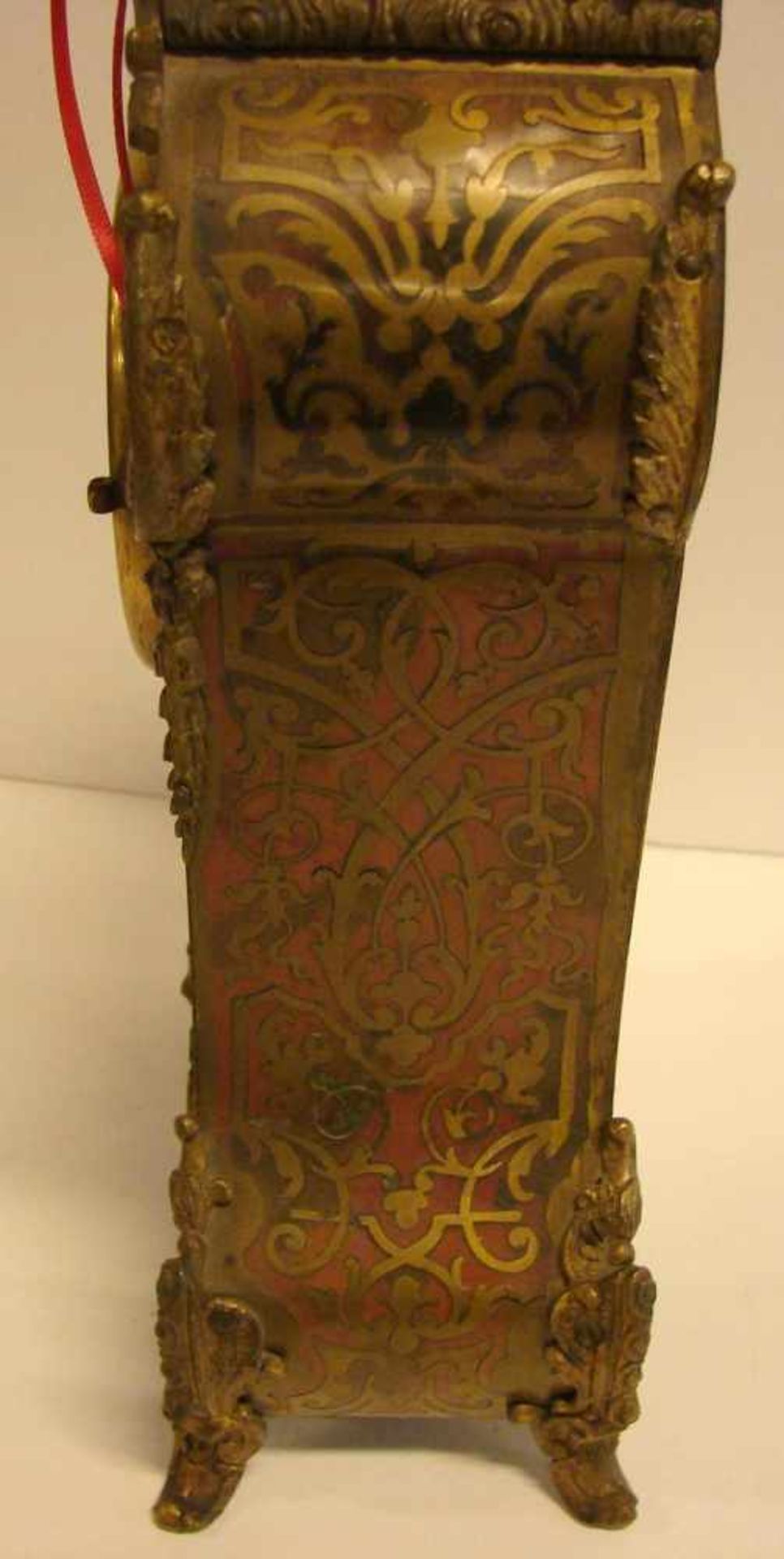 Boulle - Uhr, Höhe ca. 38 cm (Funktion nicht geprüft) - Bild 3 aus 4