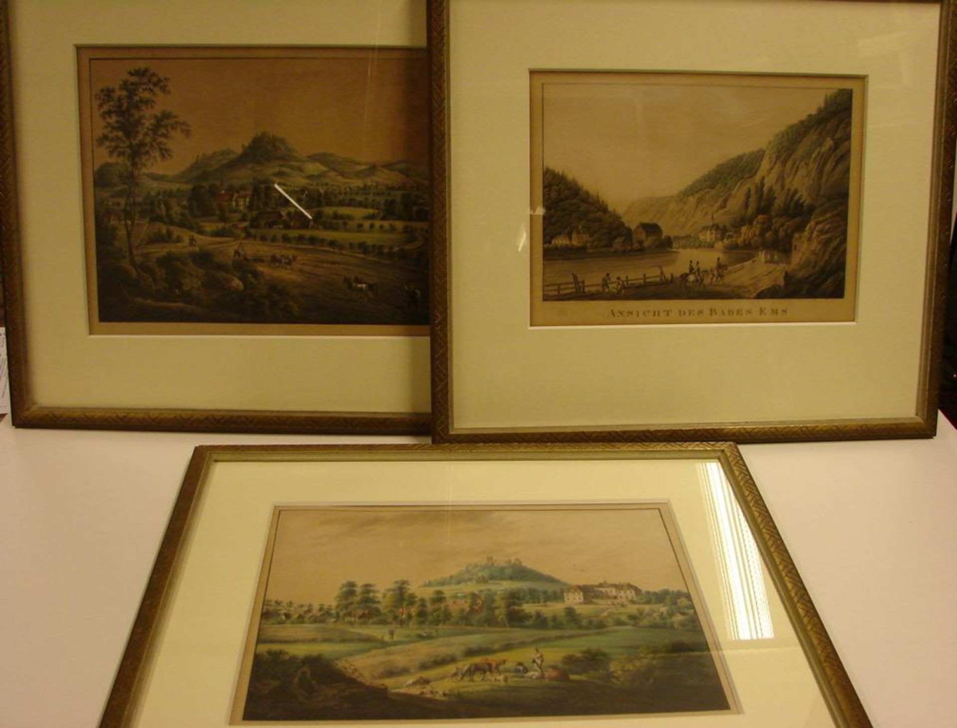 3 Farbdrucke "Landschaften", ca. 25 x 31 cm
