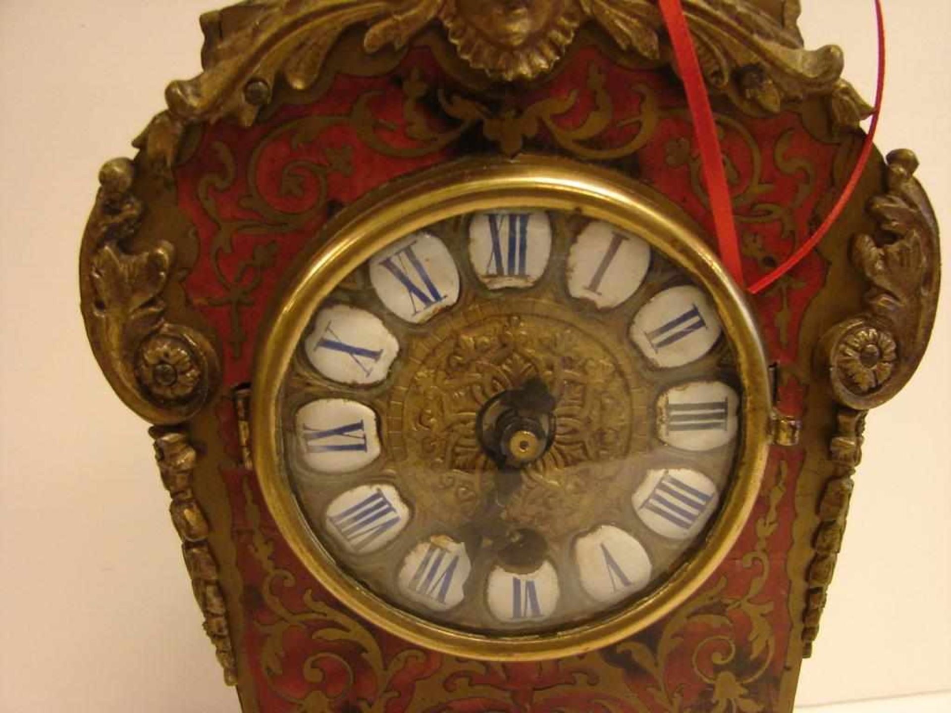 Boulle - Uhr, Höhe ca. 38 cm (Funktion nicht geprüft) - Bild 2 aus 4