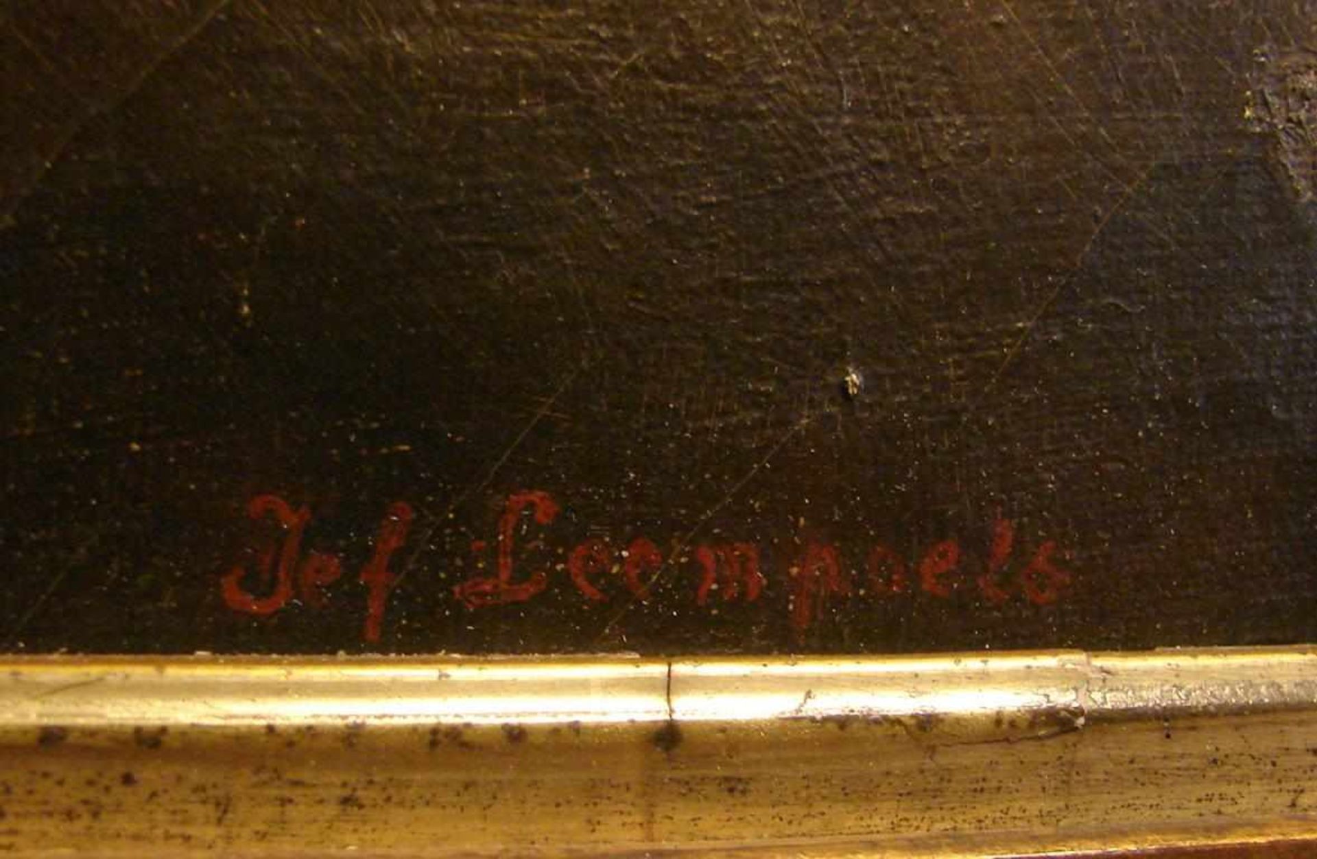 JEF LEHMPOELS (1867-1935), "Betende", ÖL/L., u.re.sig., ca. 66 x 51 cm - Bild 2 aus 4