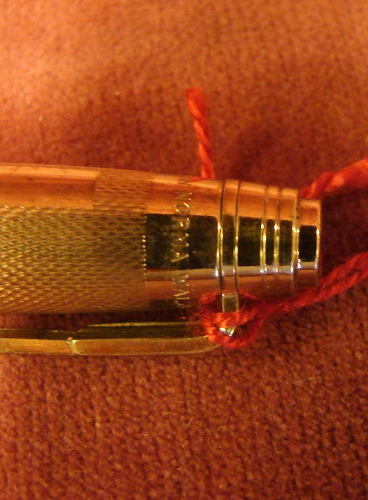Dreh-Kugelschreiber, Firma: Fend, Super Norma, Walzgold, wechselnde Farbminen - Bild 2 aus 2