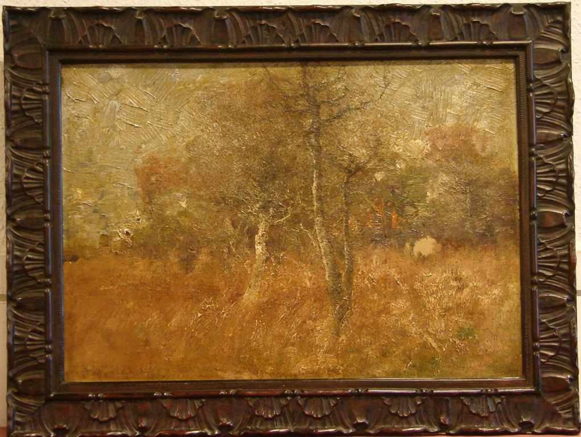 HUGO RICHTER-LEFENSDORF (1854-1904), "Landschaft", ÖL/L., u. li.sig., ca. 63 x 45 cm,rechts