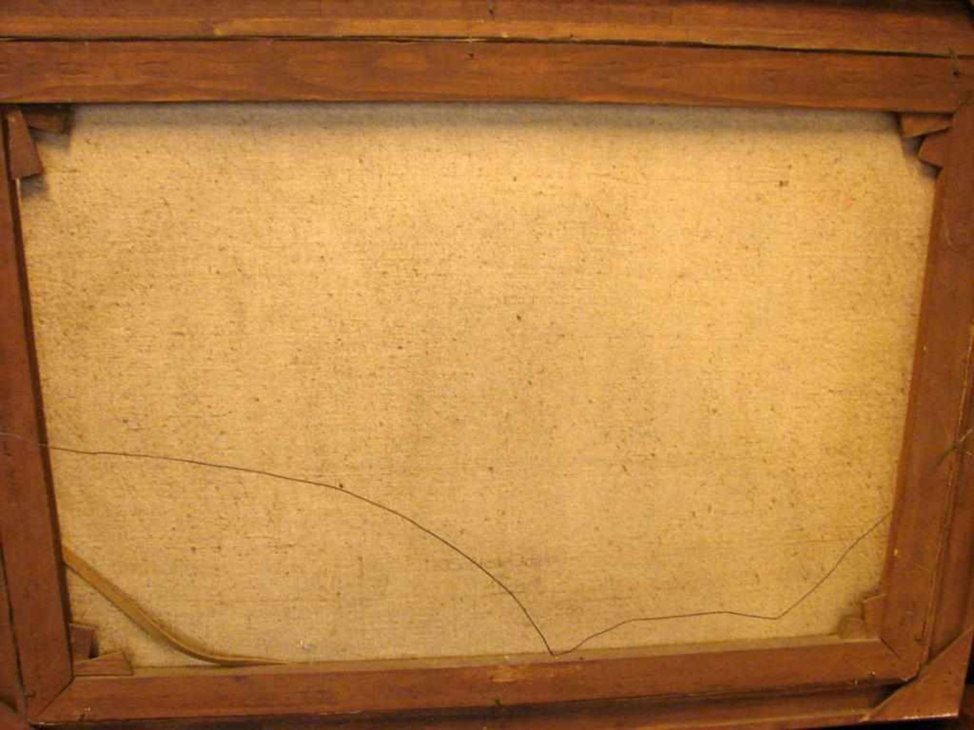 A. LIER ?, "Landschaft", Öl/L., u.li.sig., ca. 90 x 63 cm, kl. Riss oben mittig - Bild 5 aus 5