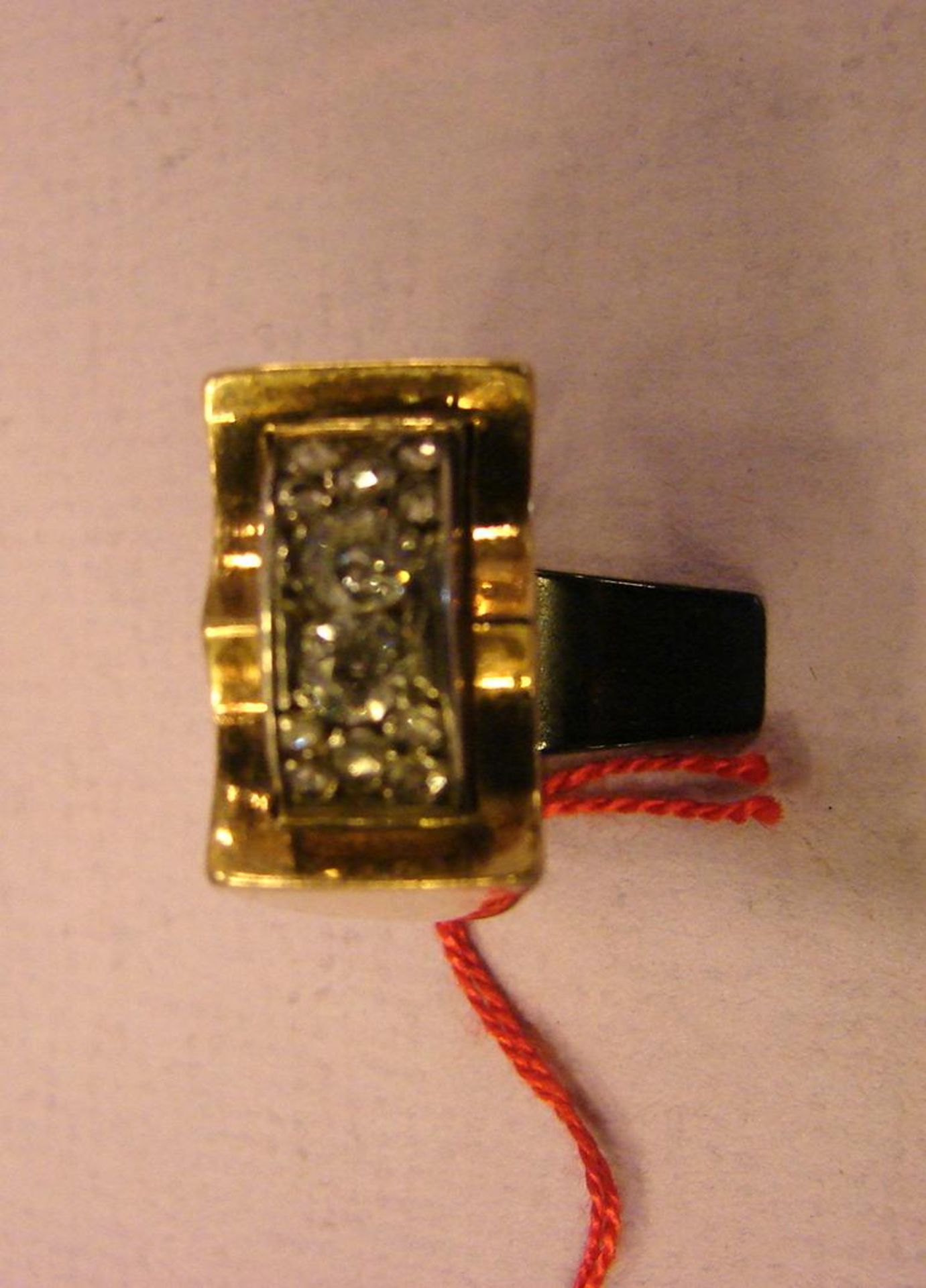 Ring, Vollschliffbrillanten, Amsterdamerschliff, wohl 14ct. Gold, 30/40er Jahre,0,25-0,30 karat,