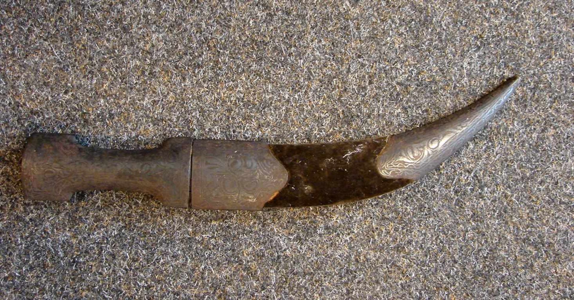 Krummdolch, wohl Indien, Länge ca. 40 cm