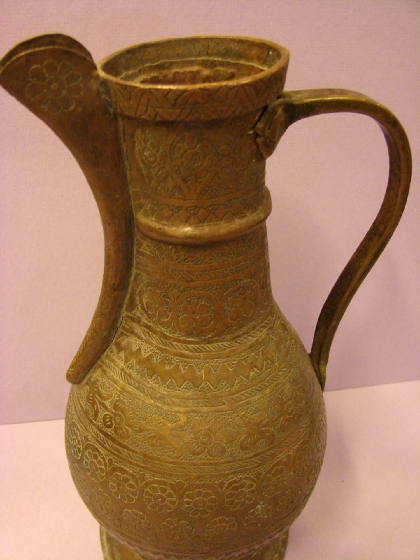 Krug, Persien, Kupfer, Höhe ca. 29 cm - Bild 3 aus 3