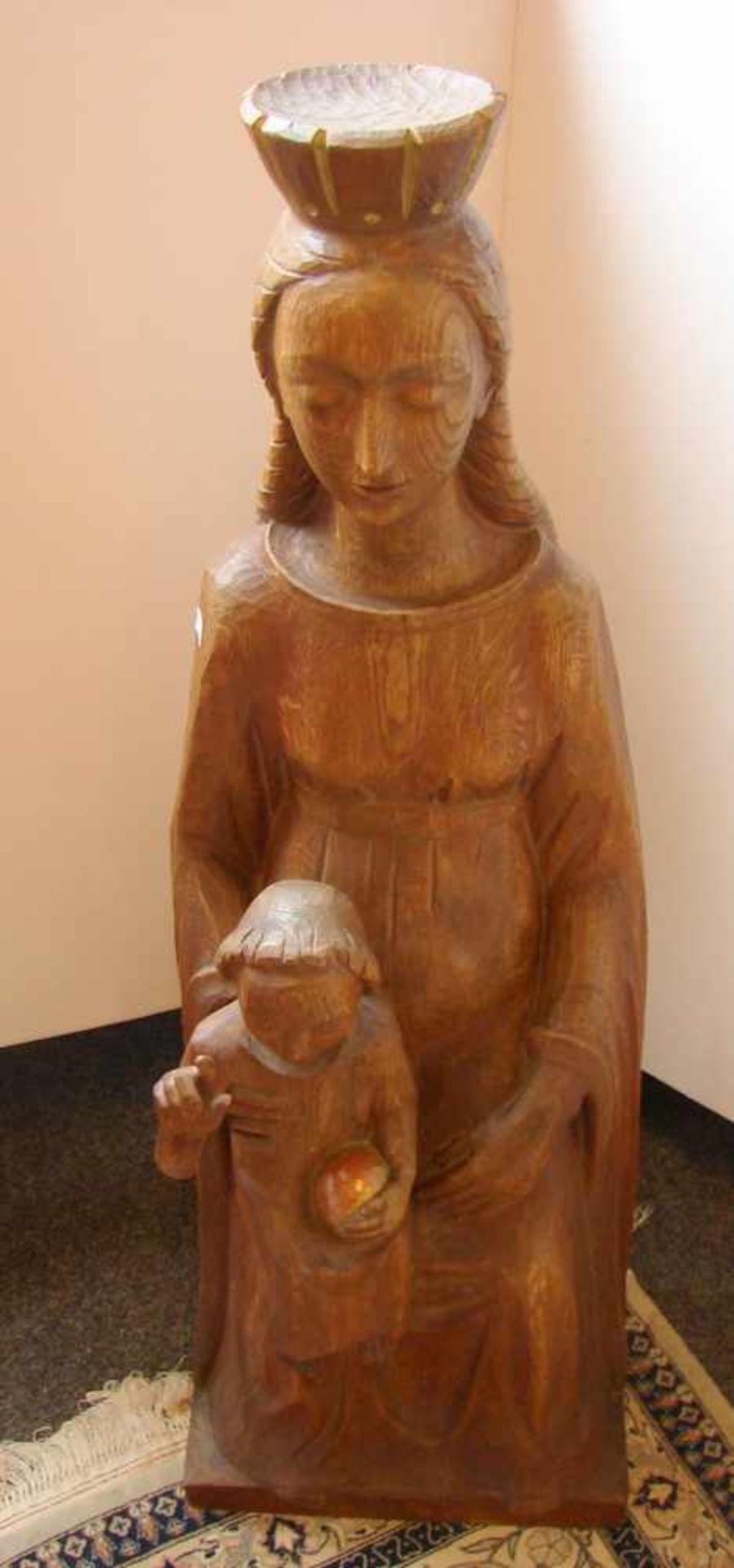 Madonna, Holz, geschnitzt, Höhe ca. 109 cm