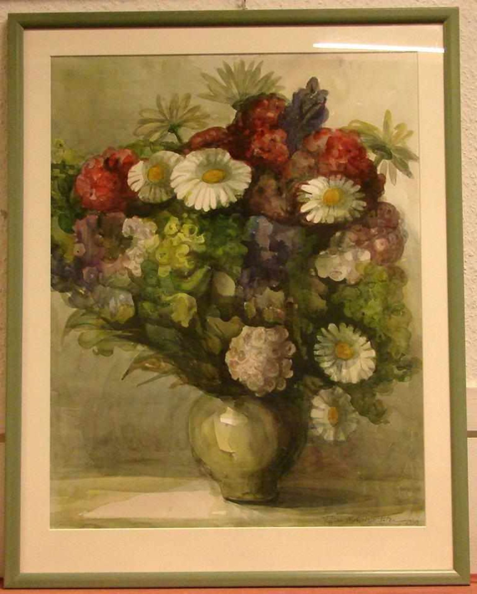 TATJANA WERBIZKAJA-FALKENSTEIN (1947), "Blumenstilleben", Aquarell auf Büttenpapier, u.re.sig. ...