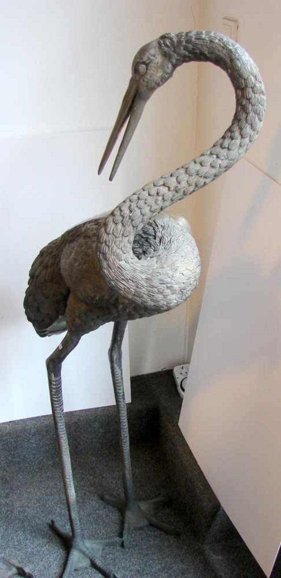 Gartenobjekt, Vogel, Metall, Höhe ca. 142 cm