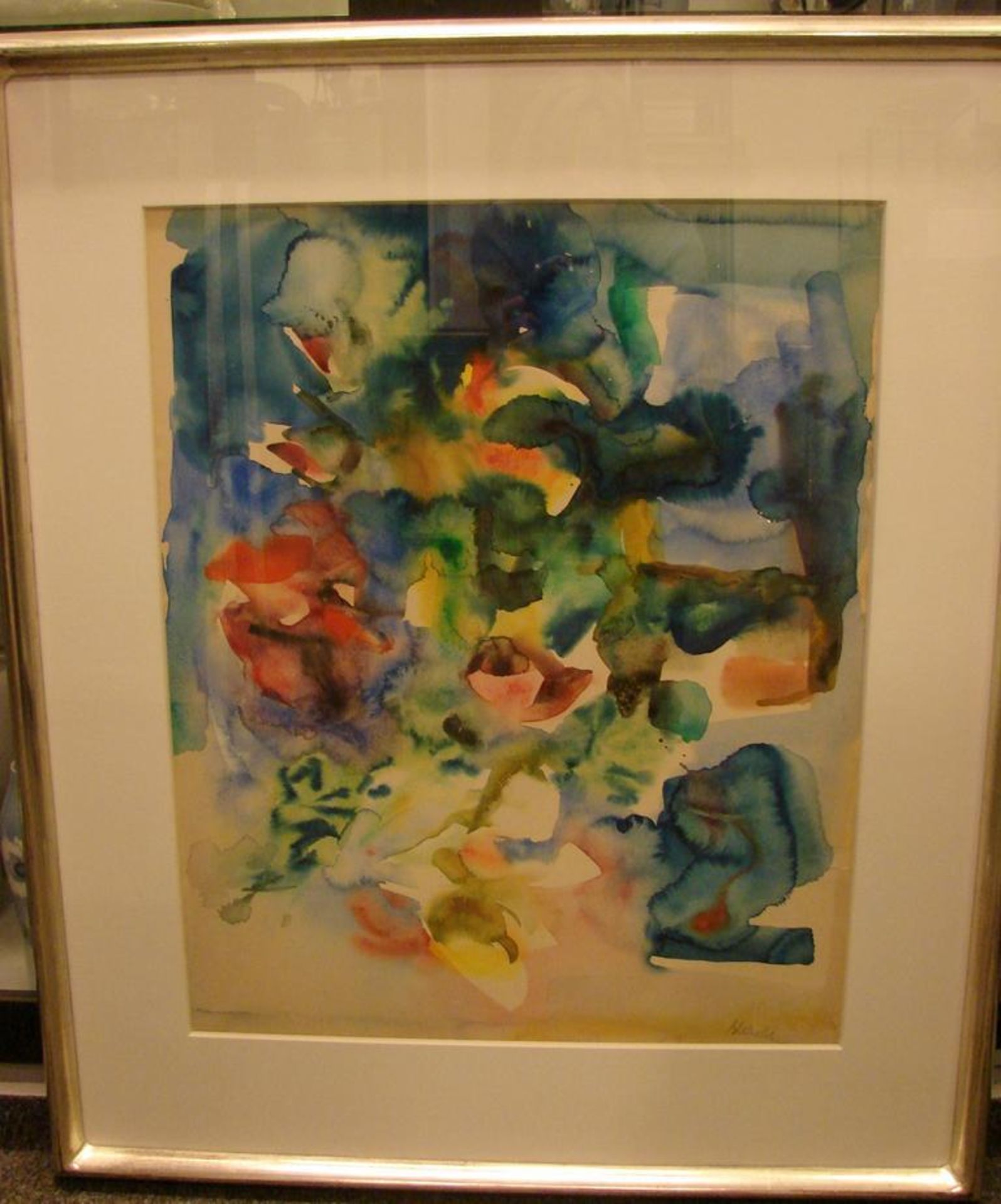 FRANZ JOSEF BLASCHKE (1916-1984), "Abstrakt", Aquarell, u.re.sig., ca. 68 x 80 cm