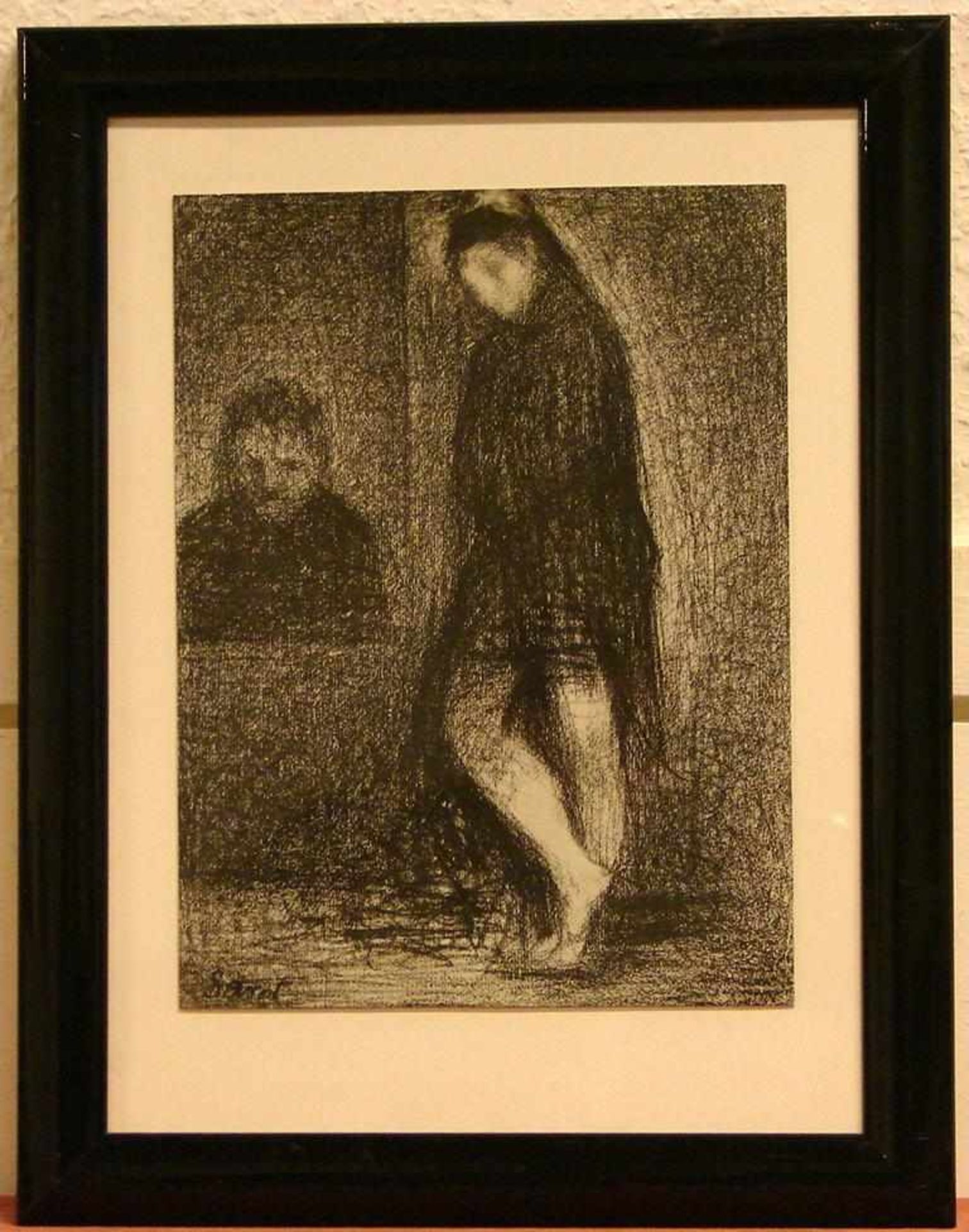 GEORGES SEURAT (1859-1891), "Junge, stehende Frau", Lithographie aus "La Revue Blanche", u.li.s ...