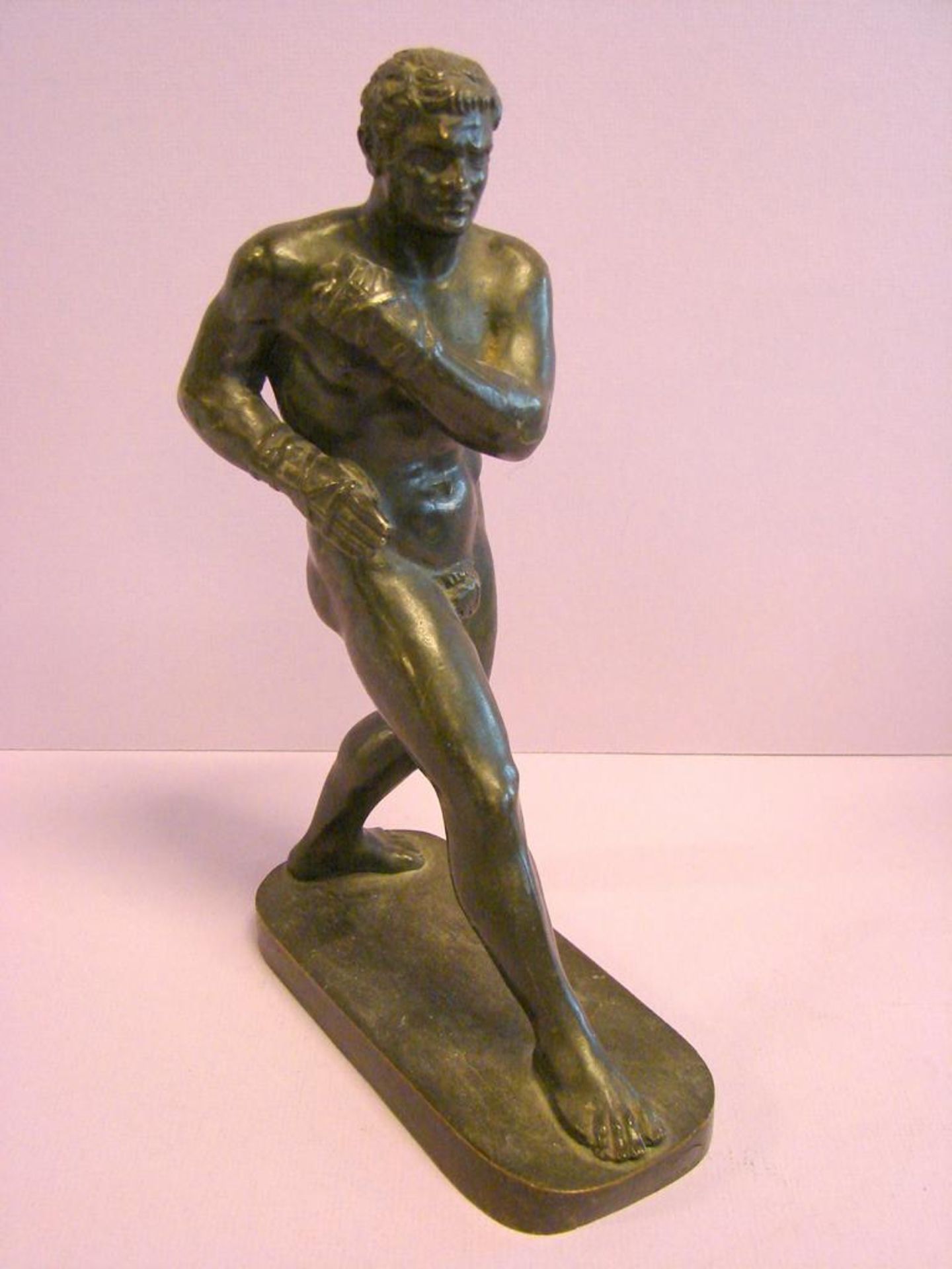 Bronze, Römischer Kämpfer, Neapel, 19.Jhd., H.ca. 25 cm- - -22.00 % buyer's premium on the hammer