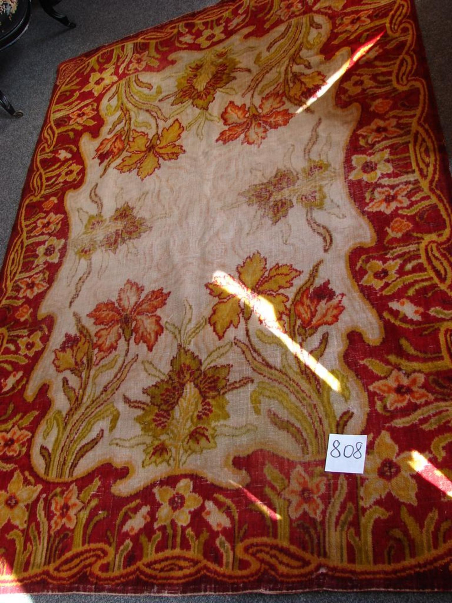 Teppich, florale Jugendstilmuster, (Frisch gereinigt), ca. 160 x 224 cm- - -22.00 % buyer's