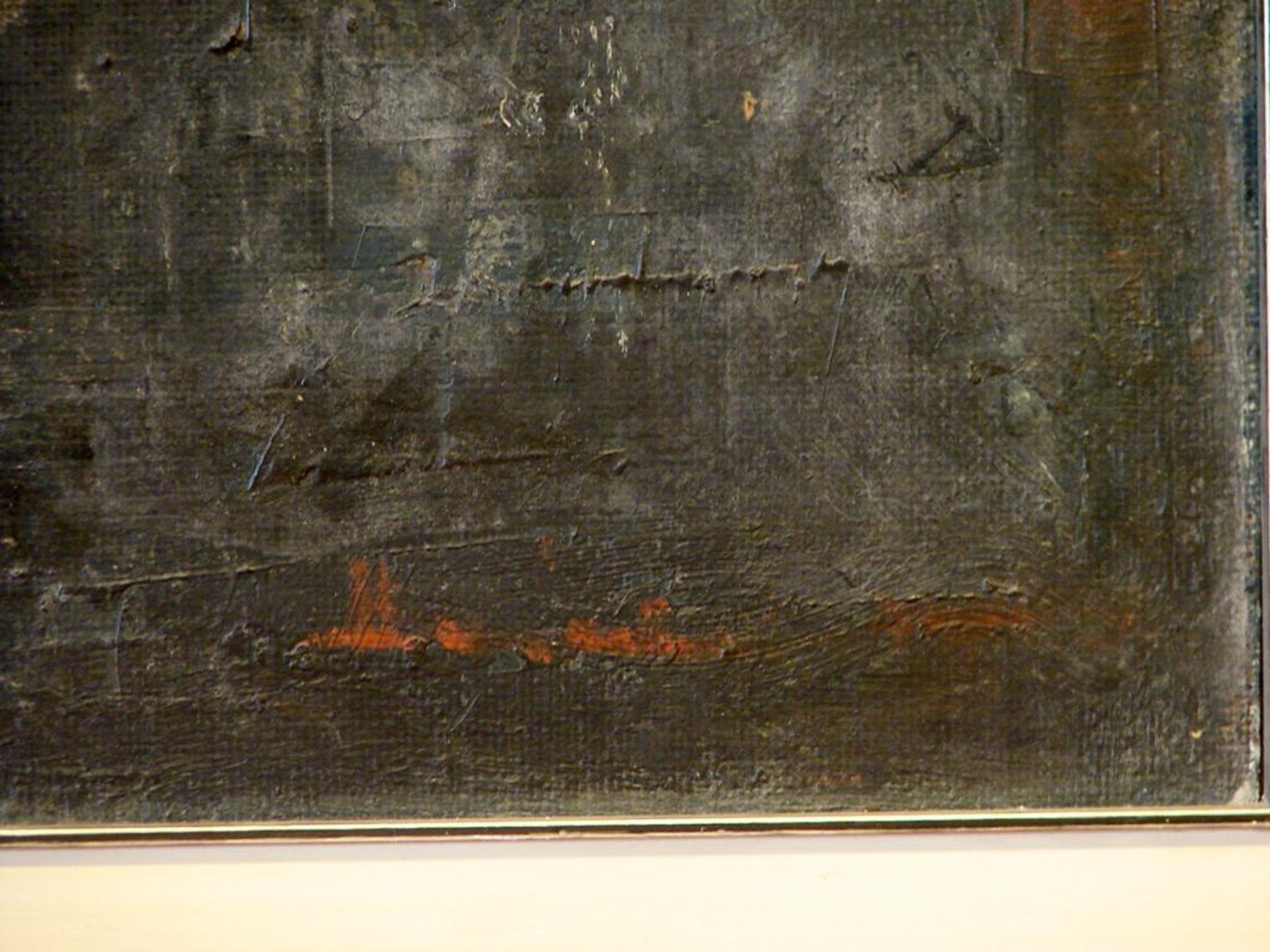 "Der Zweig", ÖL/Hartfaser, Spachteltechnik, 50er Jahre,u.re.sig. H. v. Sch.., ca. 56 x 67 cm- - - - Image 2 of 2