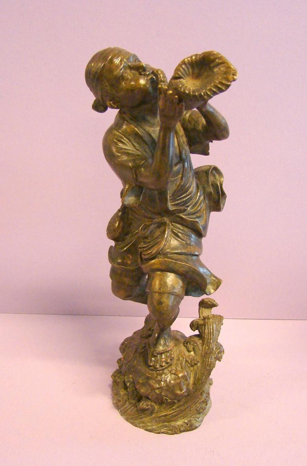 Bronze, Lautenspieler, Japan, um 1900, H.ca. 30 cm- - -22.00 % buyer's premium on the hammer