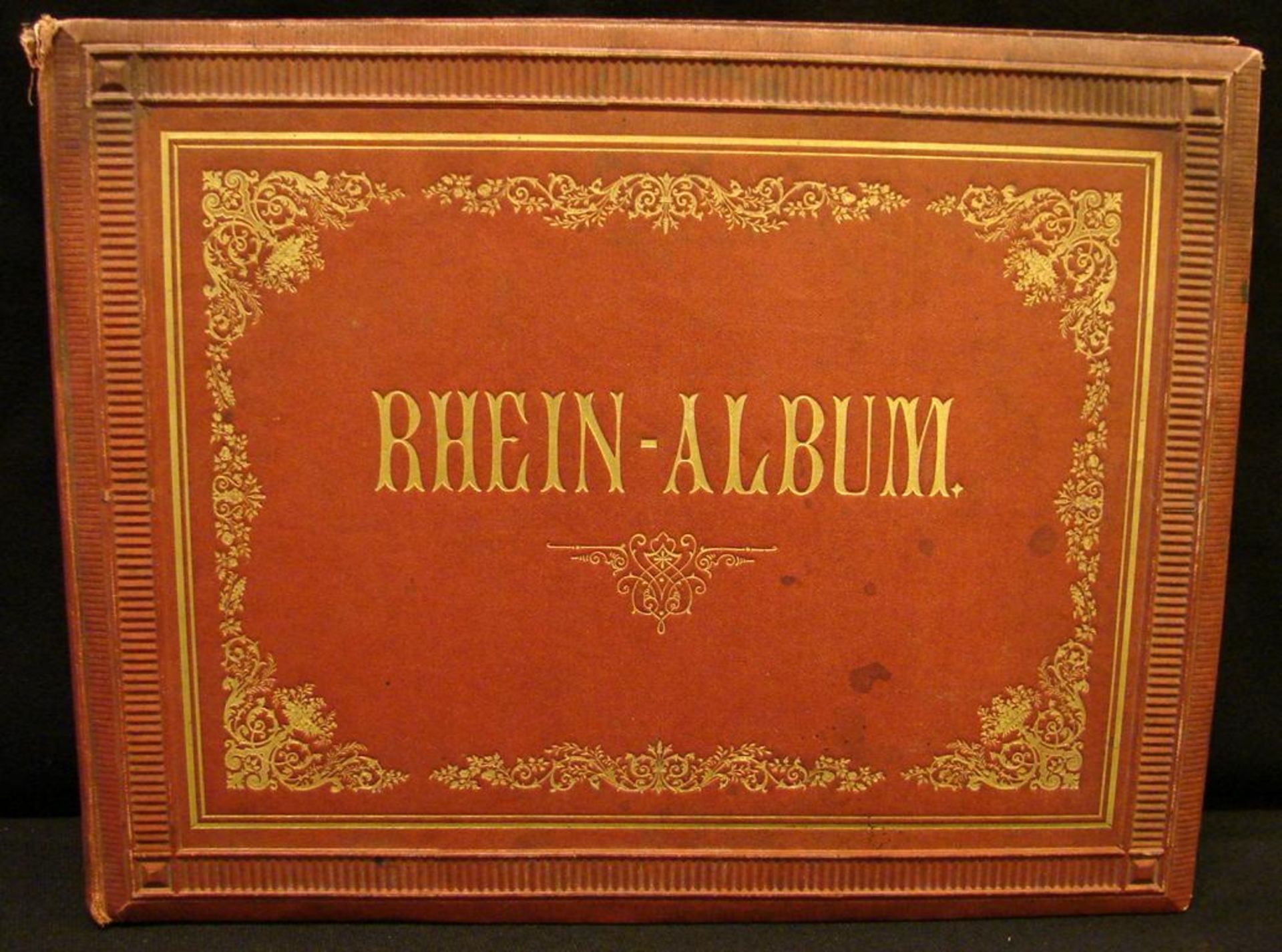 Rhein-Album mit zahlreichen Stichen, Stockflecken- - -22.00 % buyer's premium on the hammer