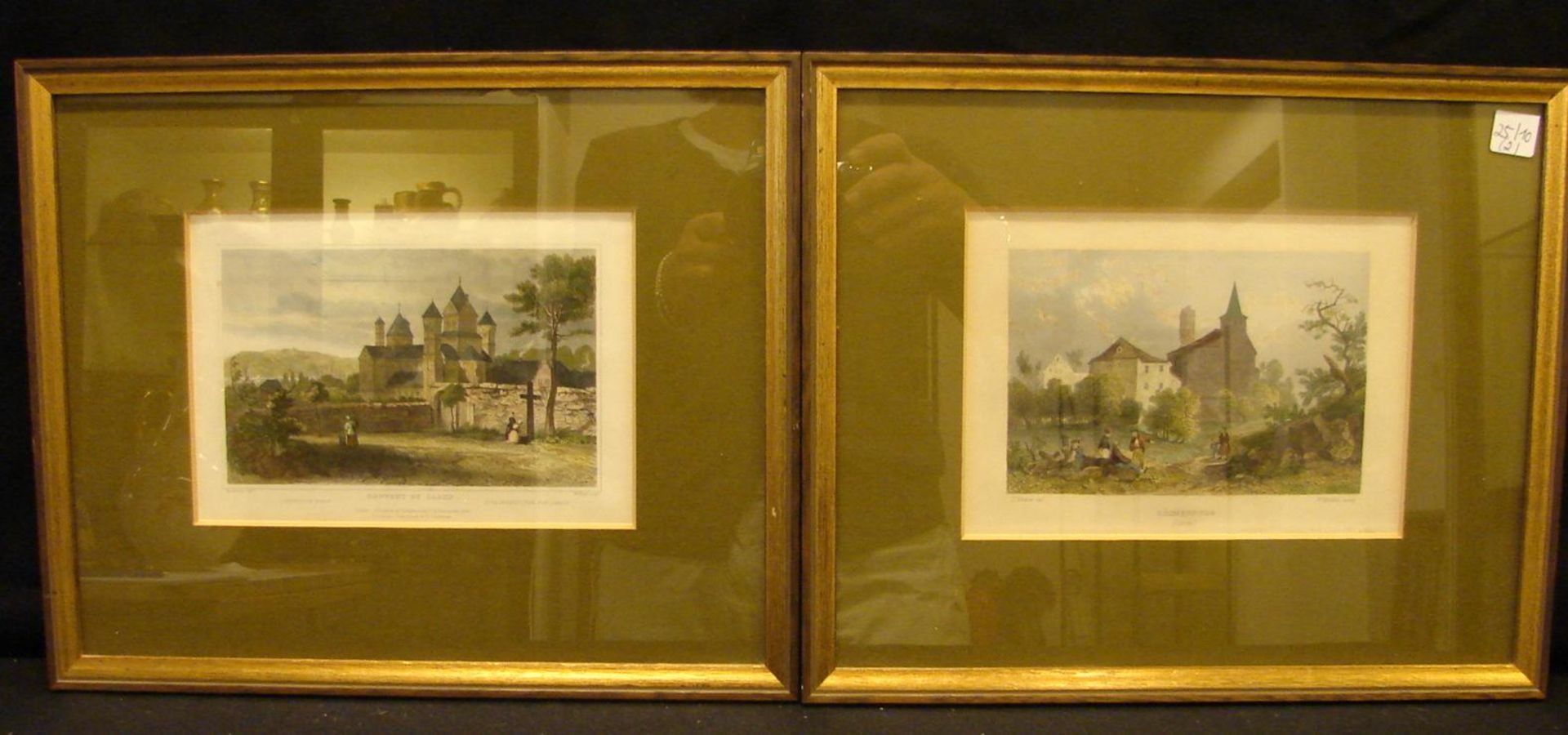 Paar Stahlstiche, Eifel, verschiedene Landschaftsdarstellungen, ca. 13 x 18 cm- - -22.00 % buyer's