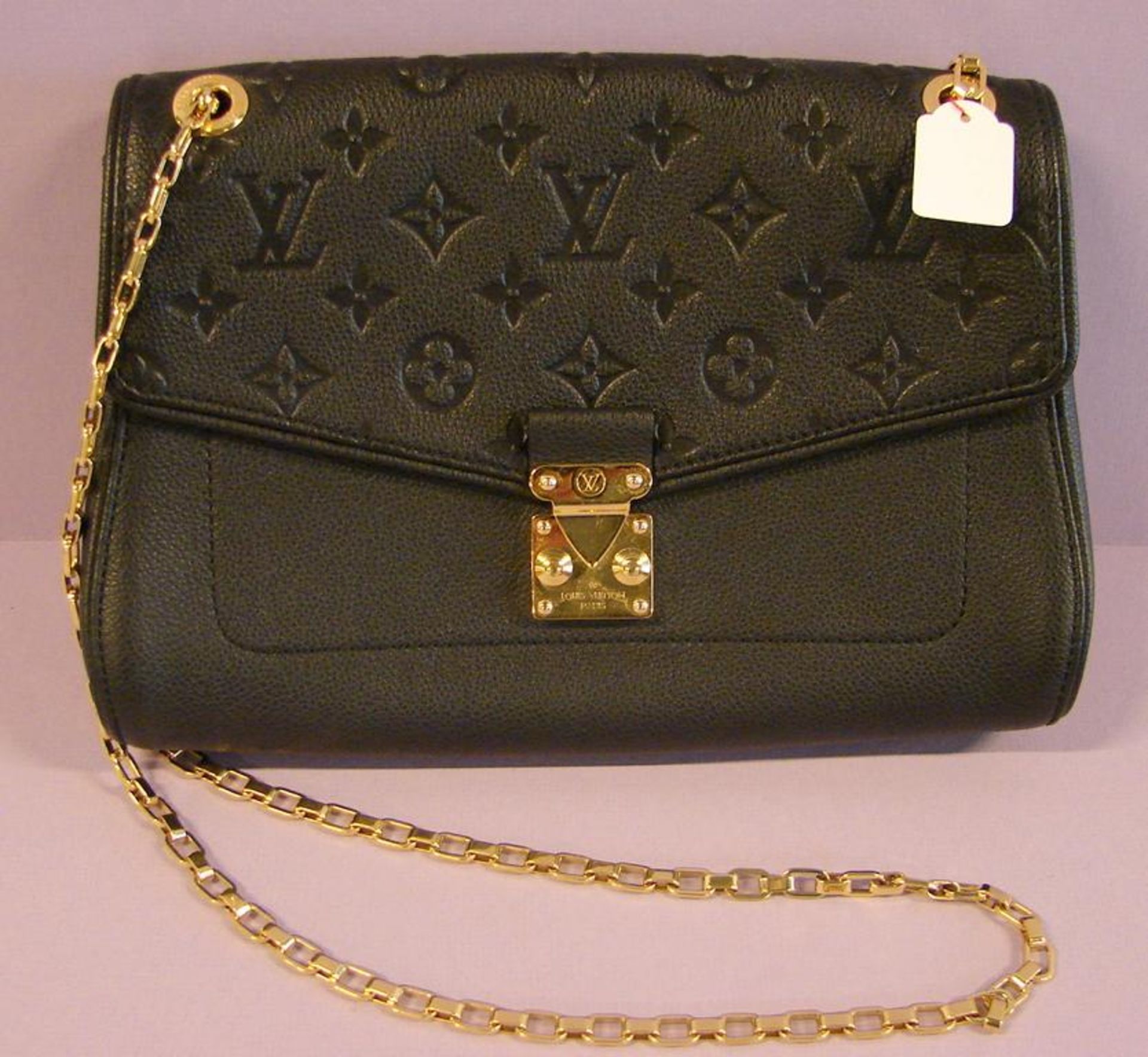 Louis Vuitton Handtasche, Modell St. Germain, PM M. EMP, schwarz, orig, Rechnung,Breite ca. 26 cm,