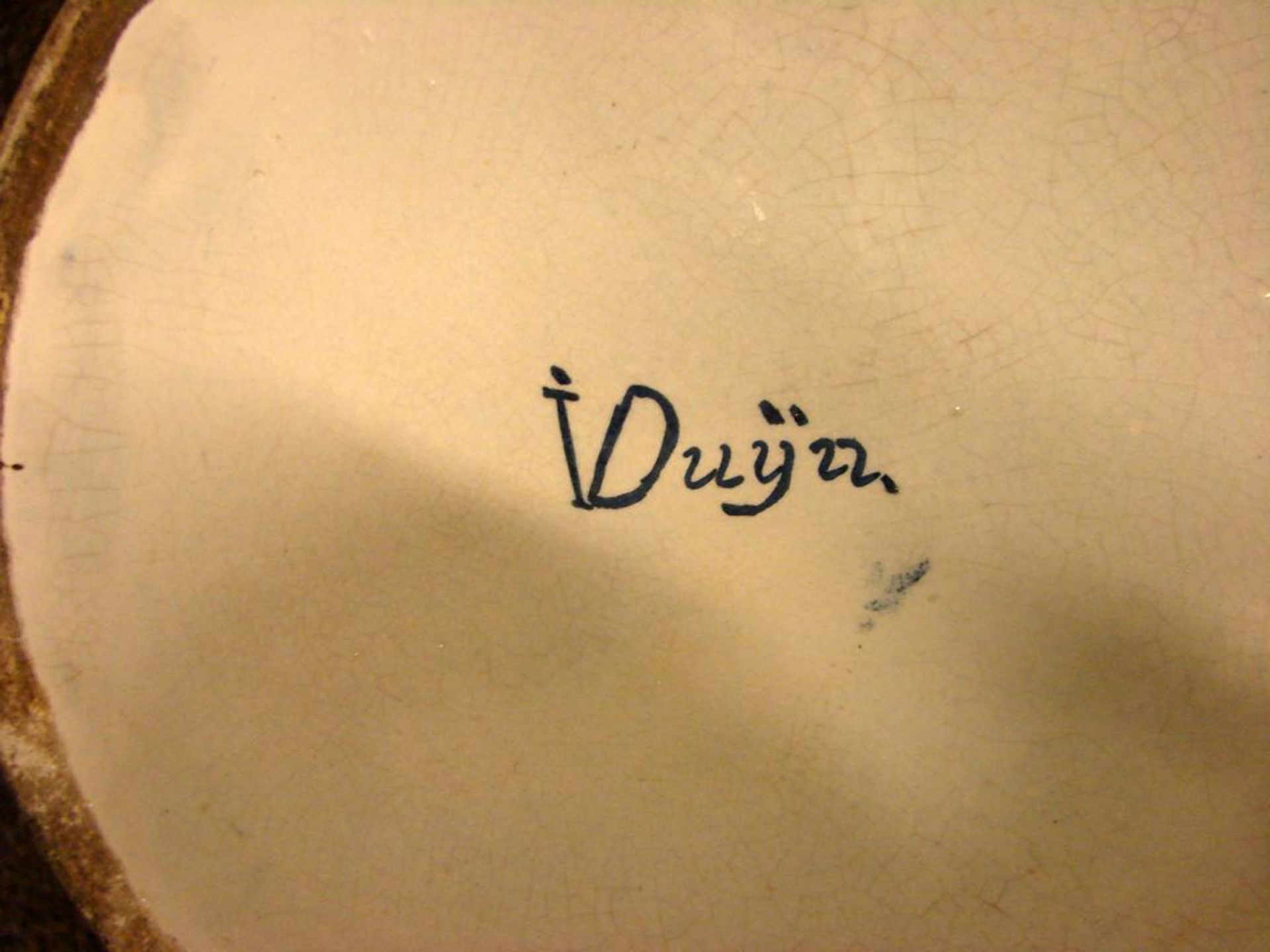 Paar Deckelvasen, bezeichnet I. Duyn, Höhe ca. 40 cm- - -22.00 % buyer's premium on the hammer - Bild 2 aus 2