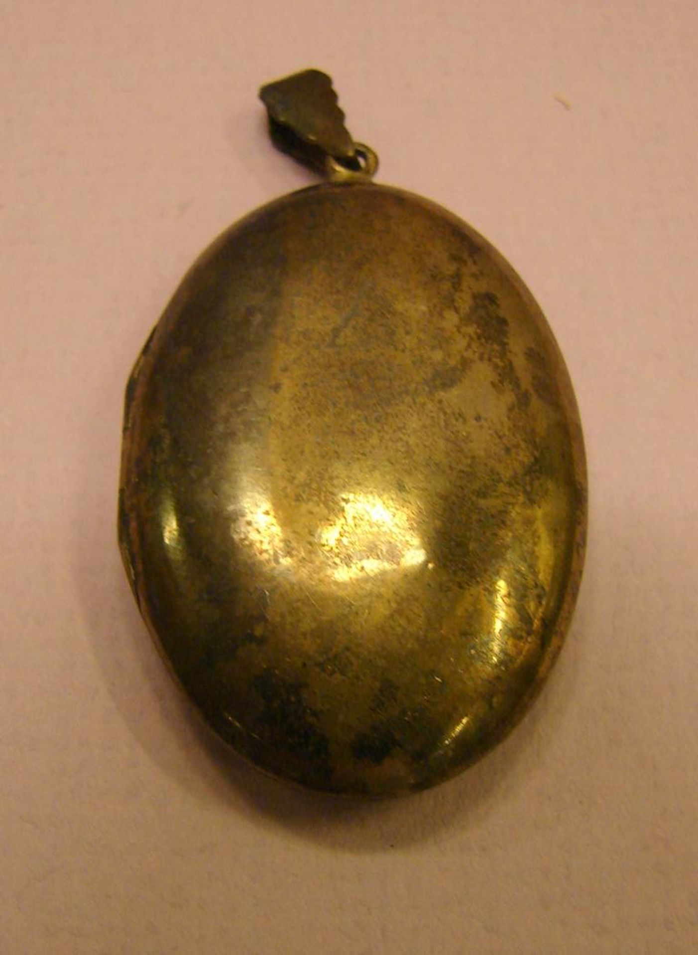 Amulett, oval, Sterling Silber, aufklappbar, ca. 5 x 3,5 cm, ca. 18 gr.- - -22.00 % buyer's