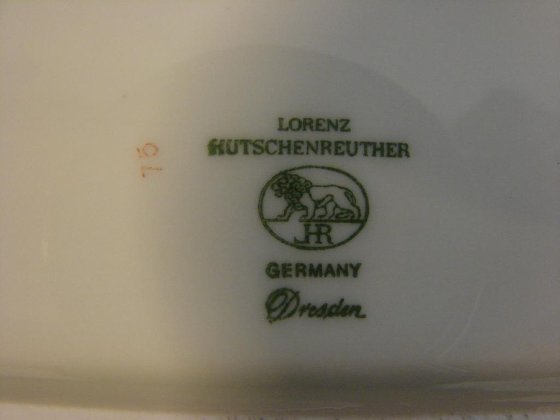 Essgeschirr, Hutschenreuther, bez. "Dresden", 44 Teile,6 Suppenteller, 8 Essteller, 6 - Bild 2 aus 2