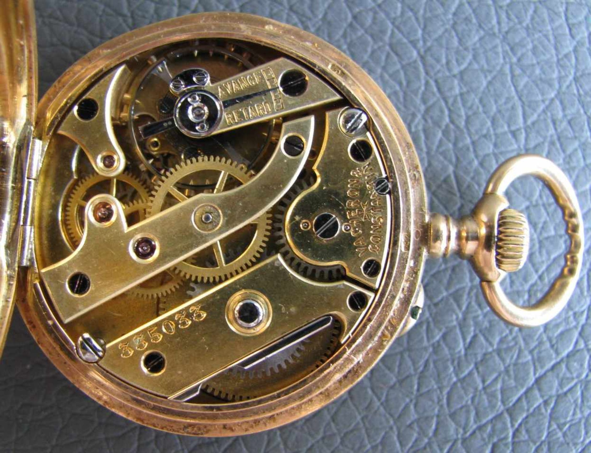 Taschenuhr, Vacheron & Constantin Genève, um 1900, 750er Gelbgold, 24,6 g, Werk und Gehäuse sign., - Bild 4 aus 4