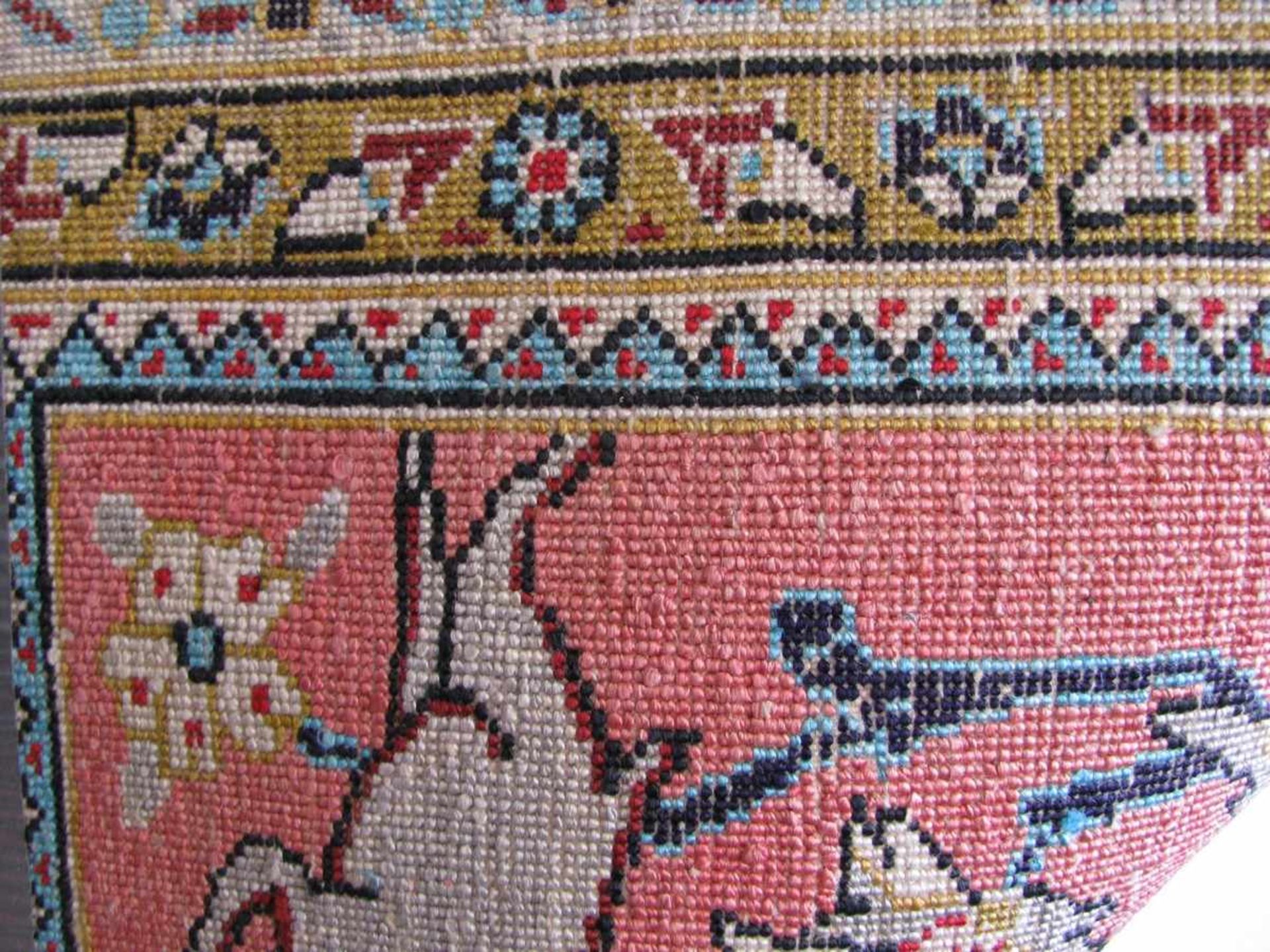 Ghom, Persien, Seide auf Seide geknüpft, ca. 71,5 x 58 cm. - Bild 3 aus 3