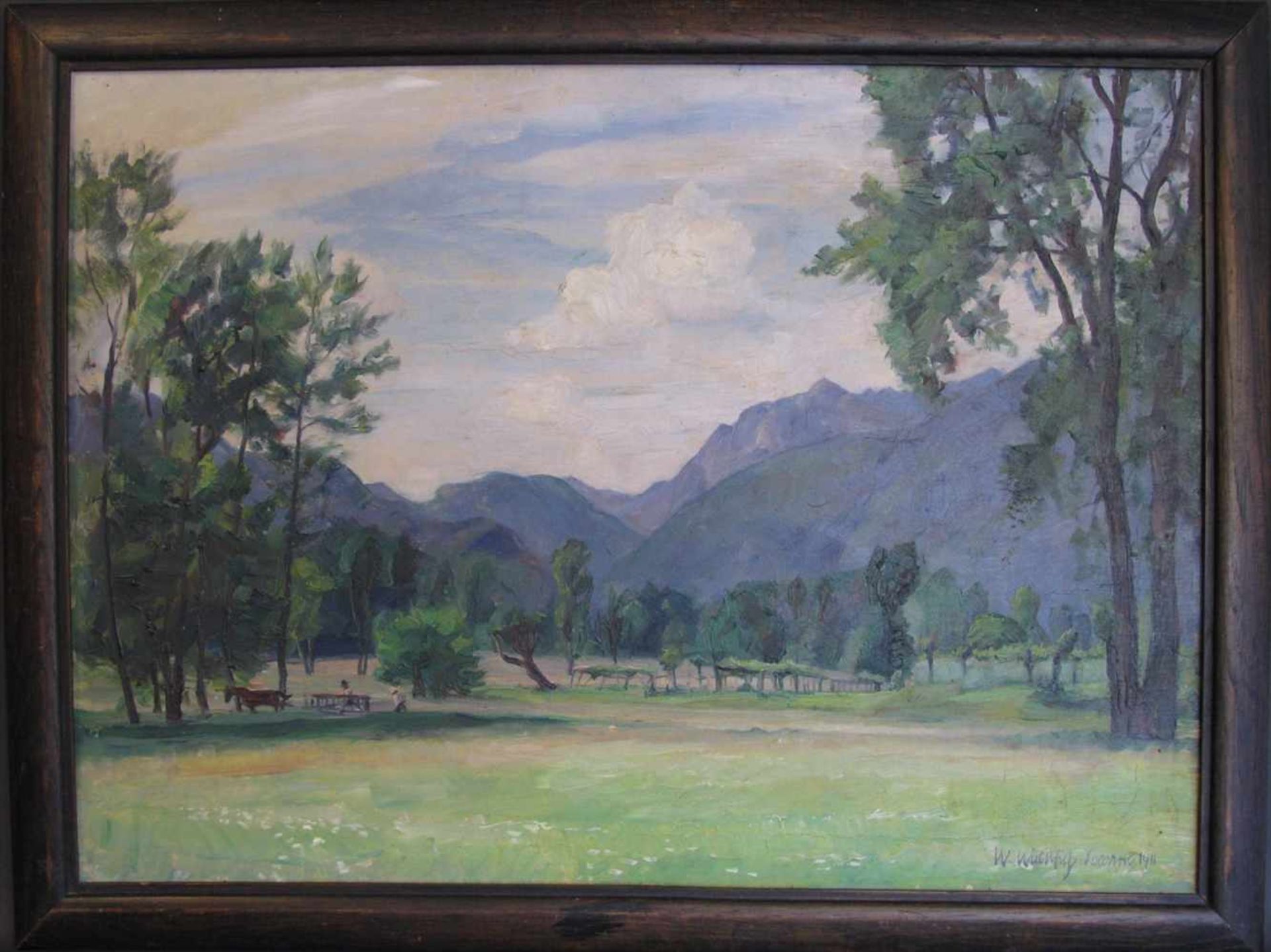 Waentig, Walter, 1881 - 1962, Zittau - Gaienhofen, "Landschaft bei Locarno", re.u.sign.u.dat.