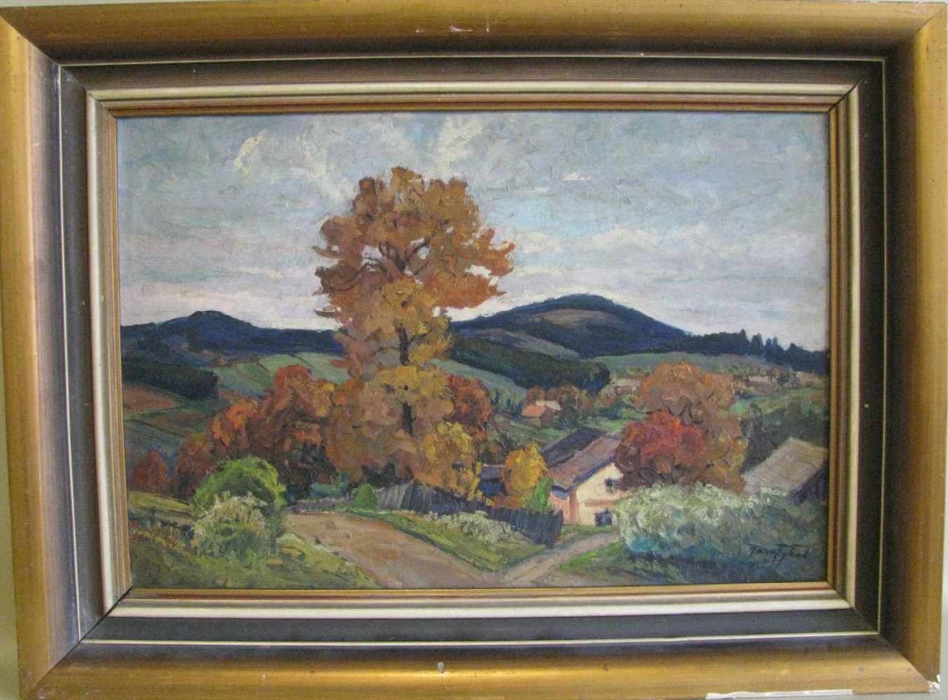 Tykal, Joroslav (Jara), 1919 - 2003, Tschechischer Maler, "Herbstlandschaft", re.u.sign., Öl/