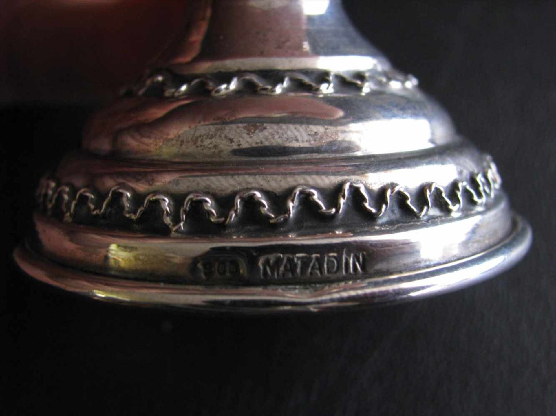 Judaica, Gewürzturm (Havdalah), 800er Silber, gepunzt, 60 g, besetzt mit einem Türkis, sign. " - Image 3 of 3