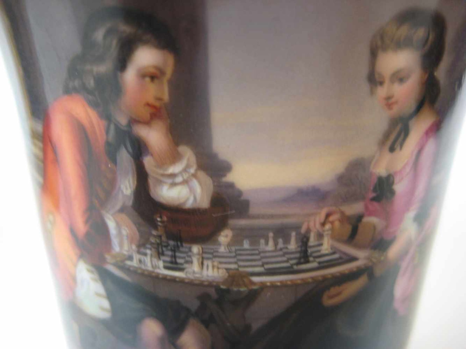 2 Tassen, KPM Berlin, Pfennio-Marke, 1847 - 1849, Porzellan mit feinster Genremalerei " - Bild 6 aus 8