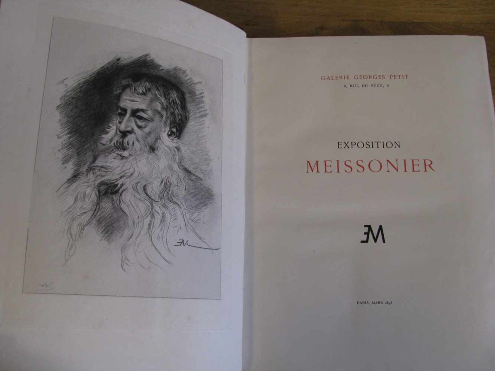 Bd., Collection Meissonier. Tableaux Dessins. Paris 1893, goldgeprägter Halbledereinband, mit vielen