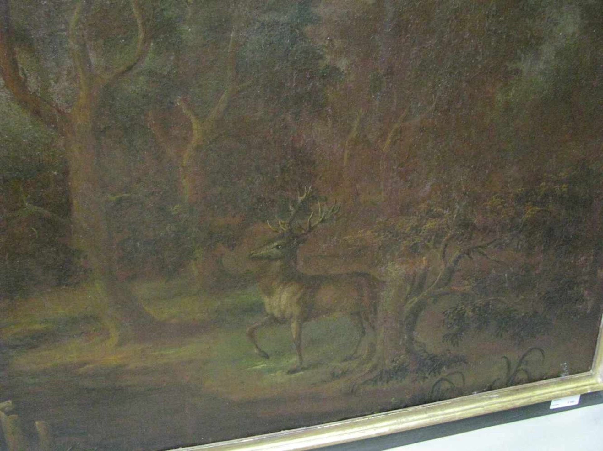 Barocke Supraportenmalerei aus einem Jadgschloss, 1. Hälfte 18. Jahrhundert, "Jagdliche Szene - - Bild 3 aus 3