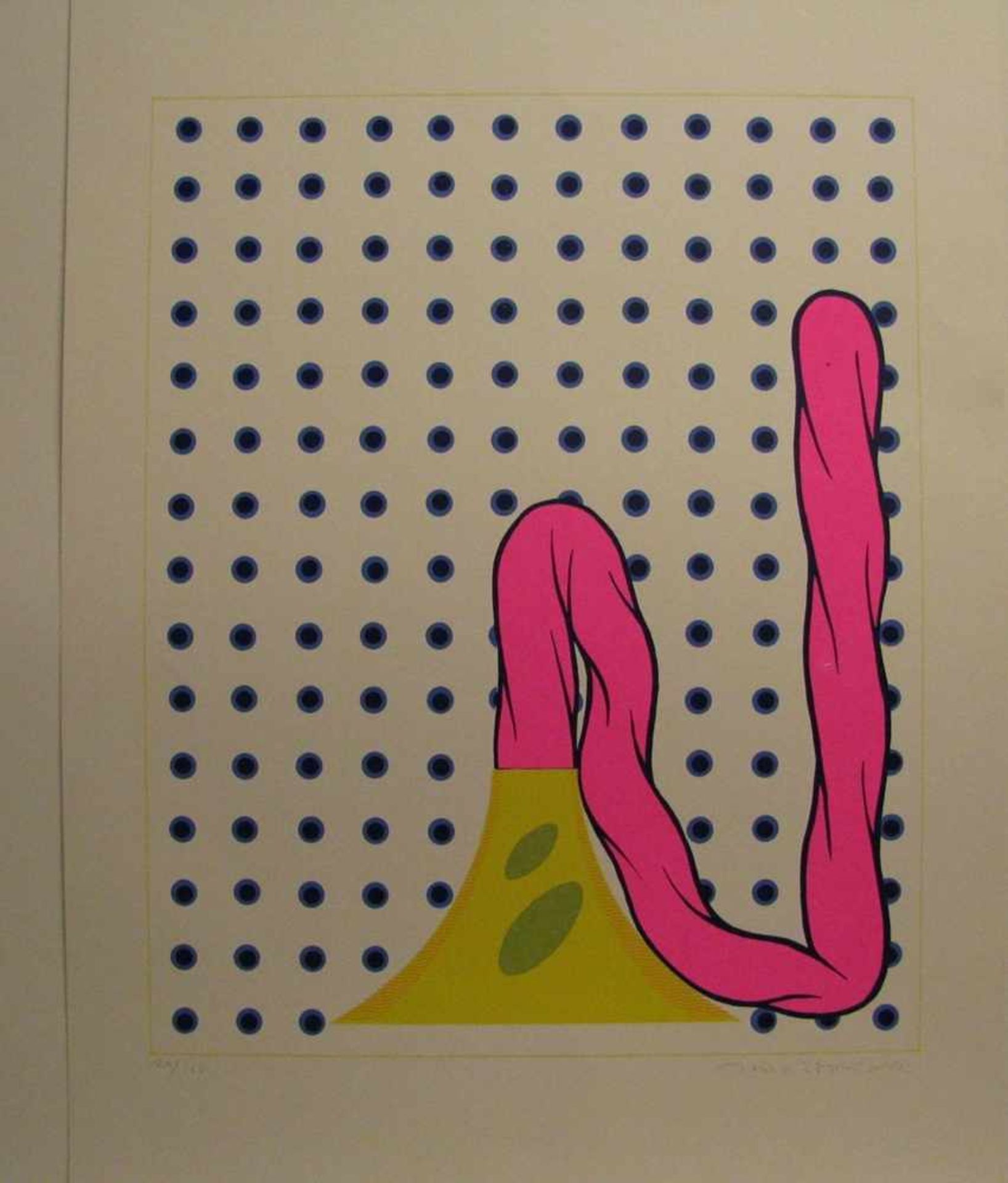 Unles.sign., POP-Art-Künstler, 2 Farblithografien, Aufl. 6/100 und 20/100, 45 x 36/45,5 x 36 cm, o. - Image 2 of 2