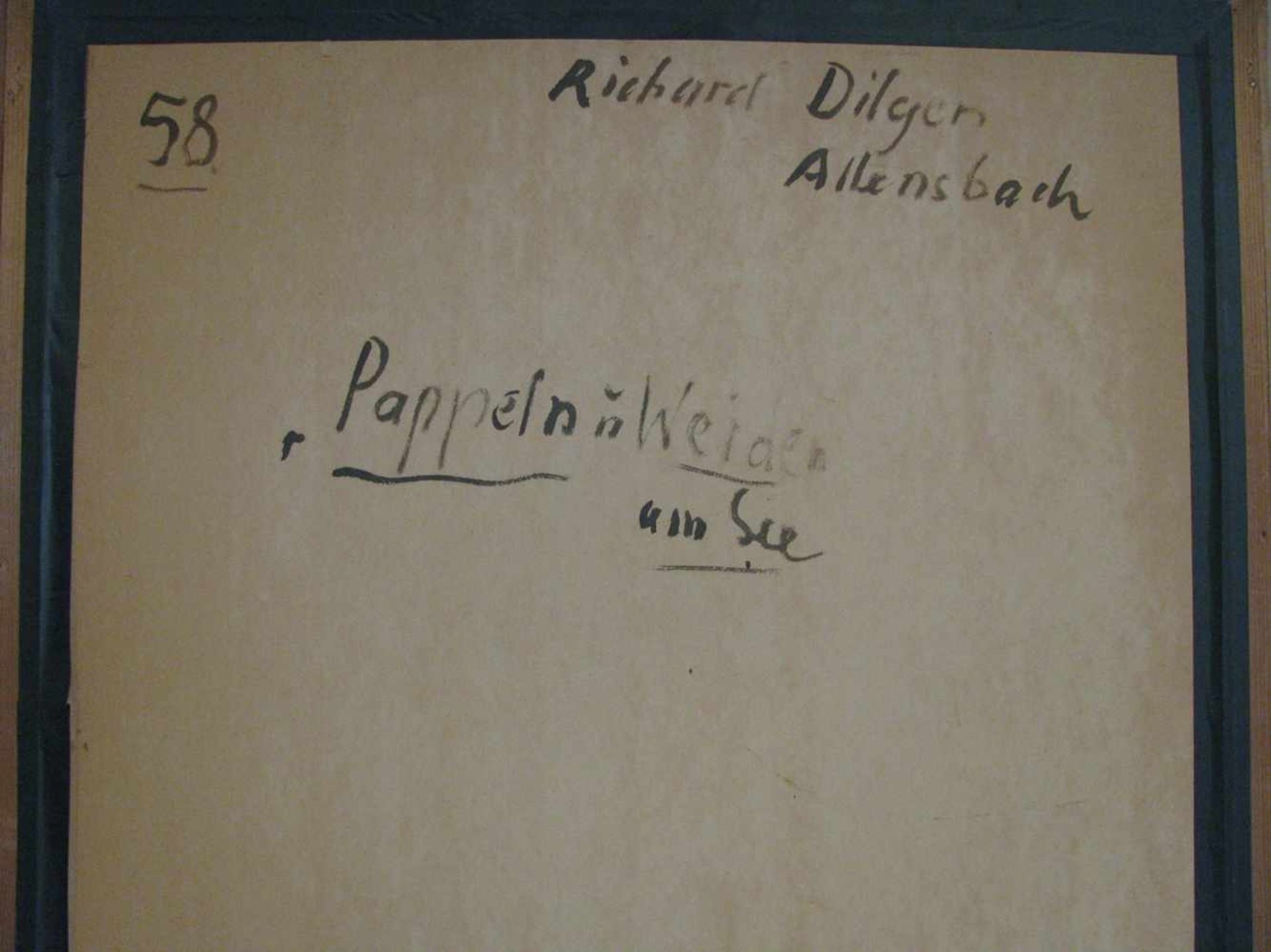 Dilger, Richard,1887 - 1973, Überlingen - Allensbach, deutscher Landschaftsmaler, bet. "Pappeln am - Bild 2 aus 2