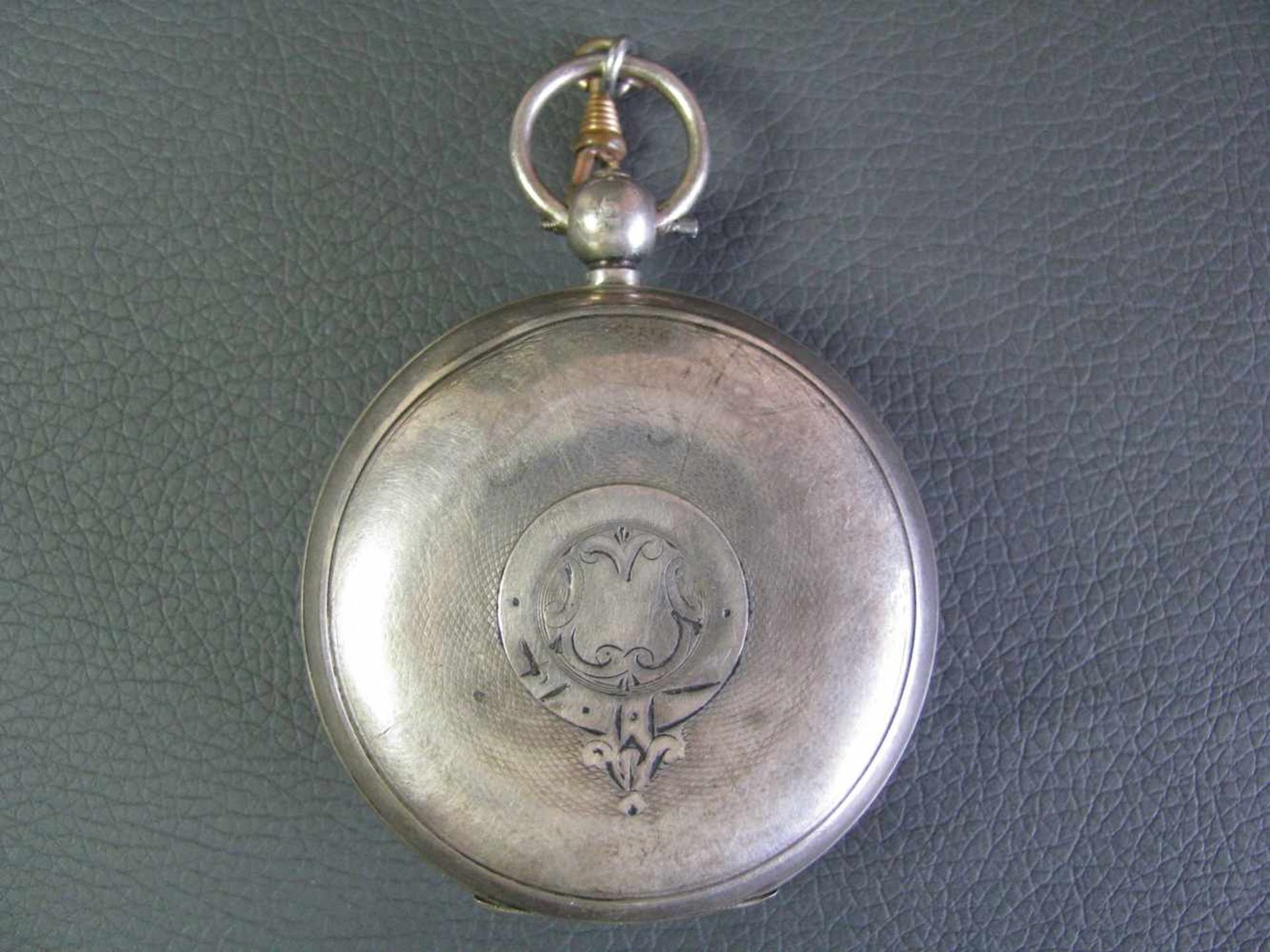 Taschenuhr, England, 19. Jahrhundert, Gehäuse, 925er Sterlingsilber, gepunzt, Schlüsselaufzug, - Image 2 of 3