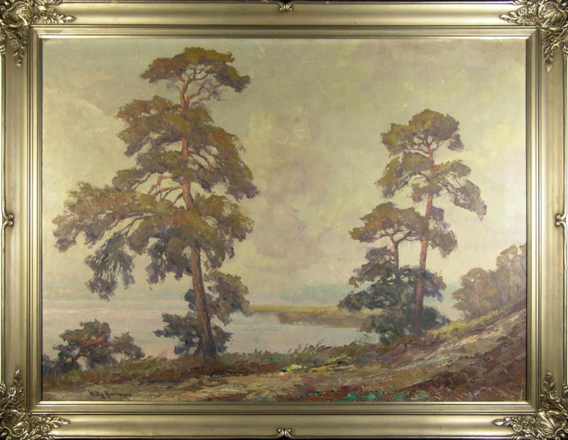 Hermann, Willy, "Herbstliche Havellandschaft", 1. Hälfte 20.Jh.1895 - 1963; Öl/Lw.,