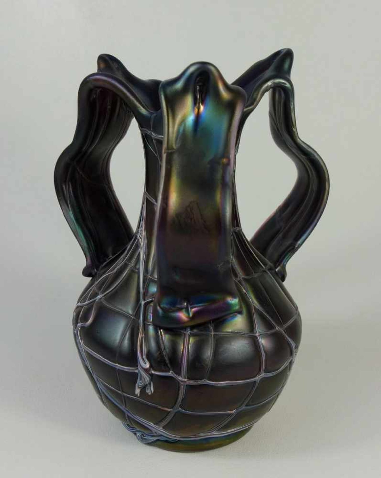 Jugendstil-Vase, Glasfabrik Elisabeth, Kosten bei Teplitz / Pallme-König, um 1900/1905farbloses - Image 2 of 4