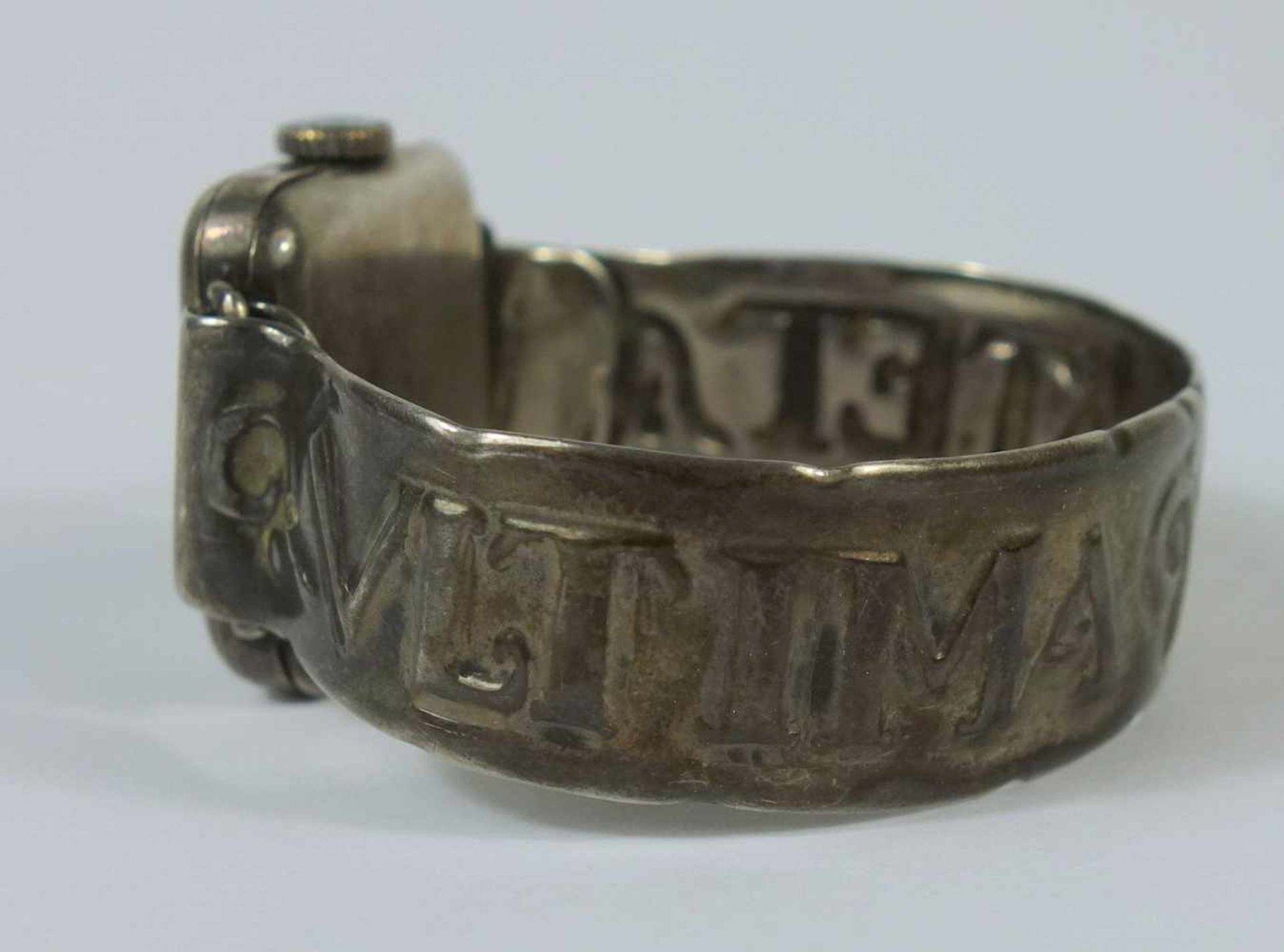 silberne Damenuhr, 20er Jahre, Armband von Erna Wolter silbernes Karree-Gehäuse, starke - Image 2 of 4