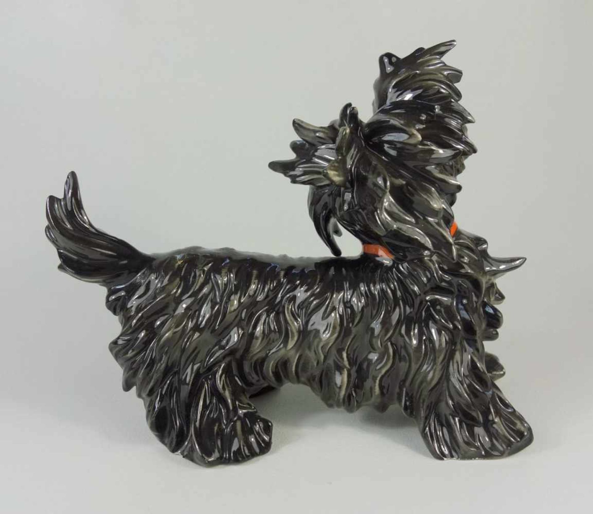 Hund, Scottish Terrier, Unterweißbach, 50er JahreModell-Nr.9376, vollplastische Darstellung eines - Bild 2 aus 4