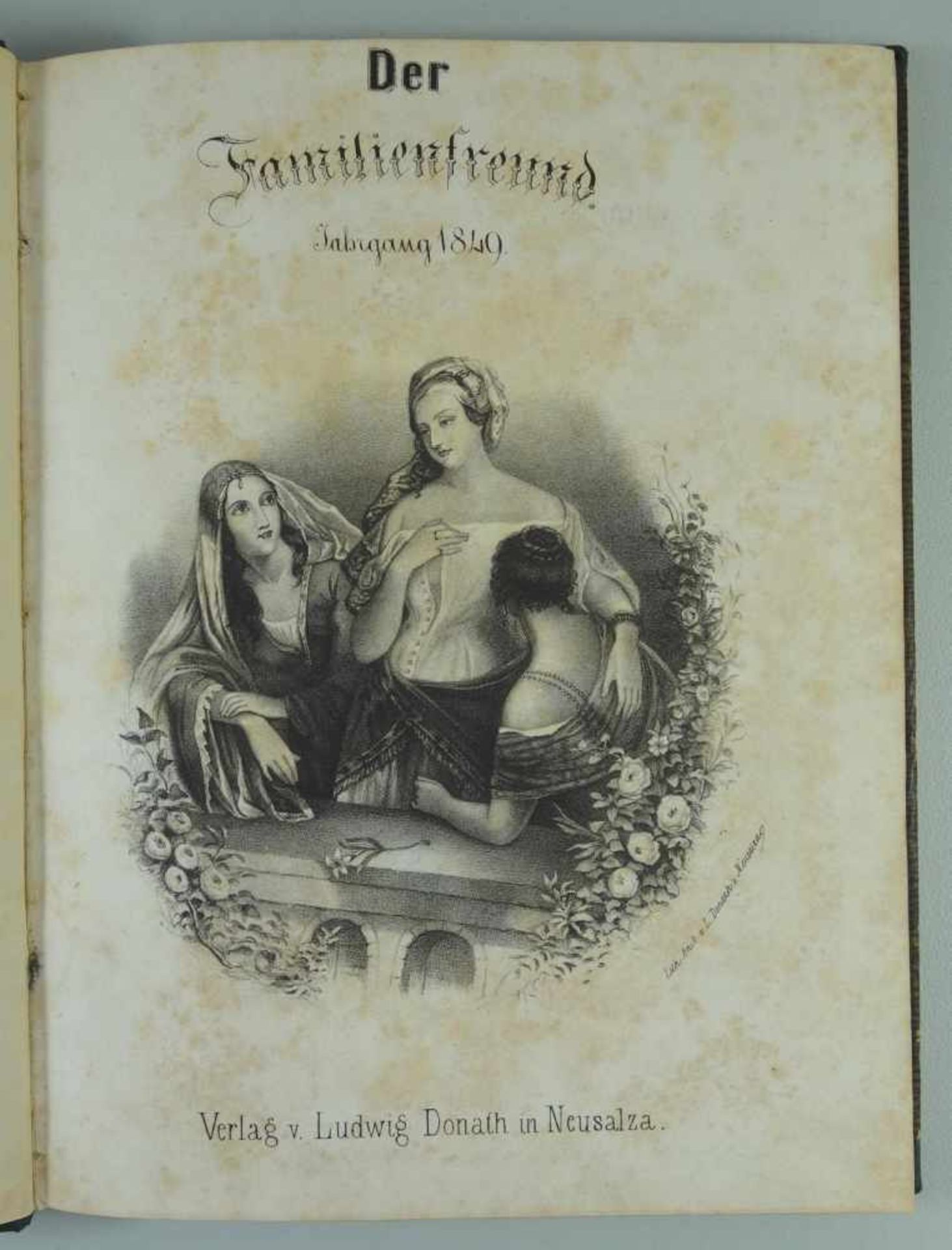 Der Familienfreund, Jahrgang 1849eine Volksschrift für alle Stände, Nr.1 bis 12, gebunden, Zust.1-2