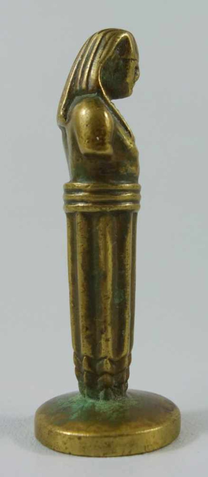 Petschaft Pharao, um 1920Bronze, Unterseite ohne Gravur, H.8cm - Bild 2 aus 3