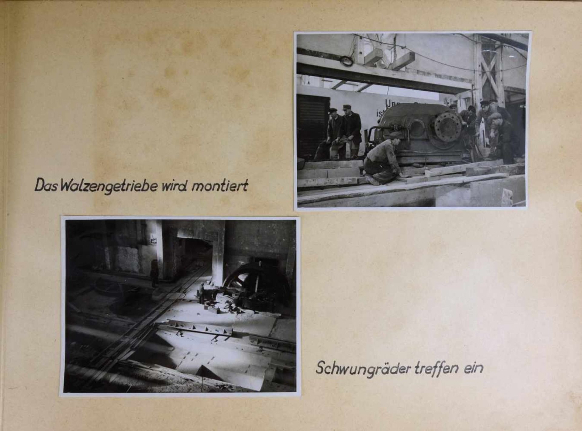 Fotoalbum "VEB Walzwerk Burg…anläßlich der Produktionsaufnahme des Werkes", 1949ca. 55 betitelte - Bild 2 aus 3