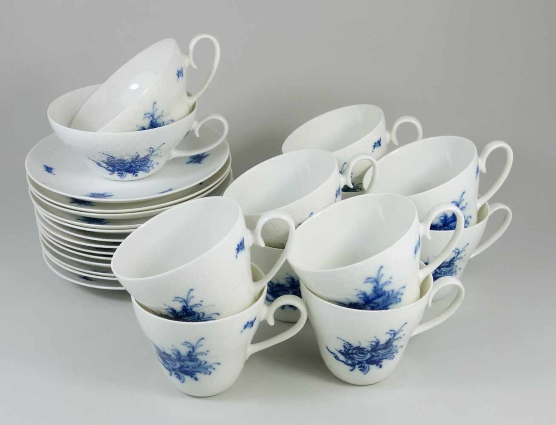 Kaffee-, Speise- und Teeserviceteile, Rosenthal, Romanze in Blau, ca.92 Teile, 2.Hälfte 20.Jh. - Bild 3 aus 5