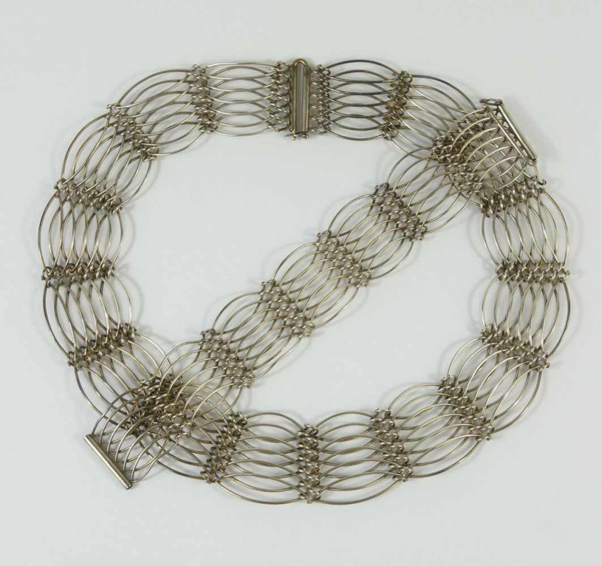 Collier und Armband, Walter Rönsch / Eibau, 900er Silber Gew.64,95g, Silberschmiedearbeit,