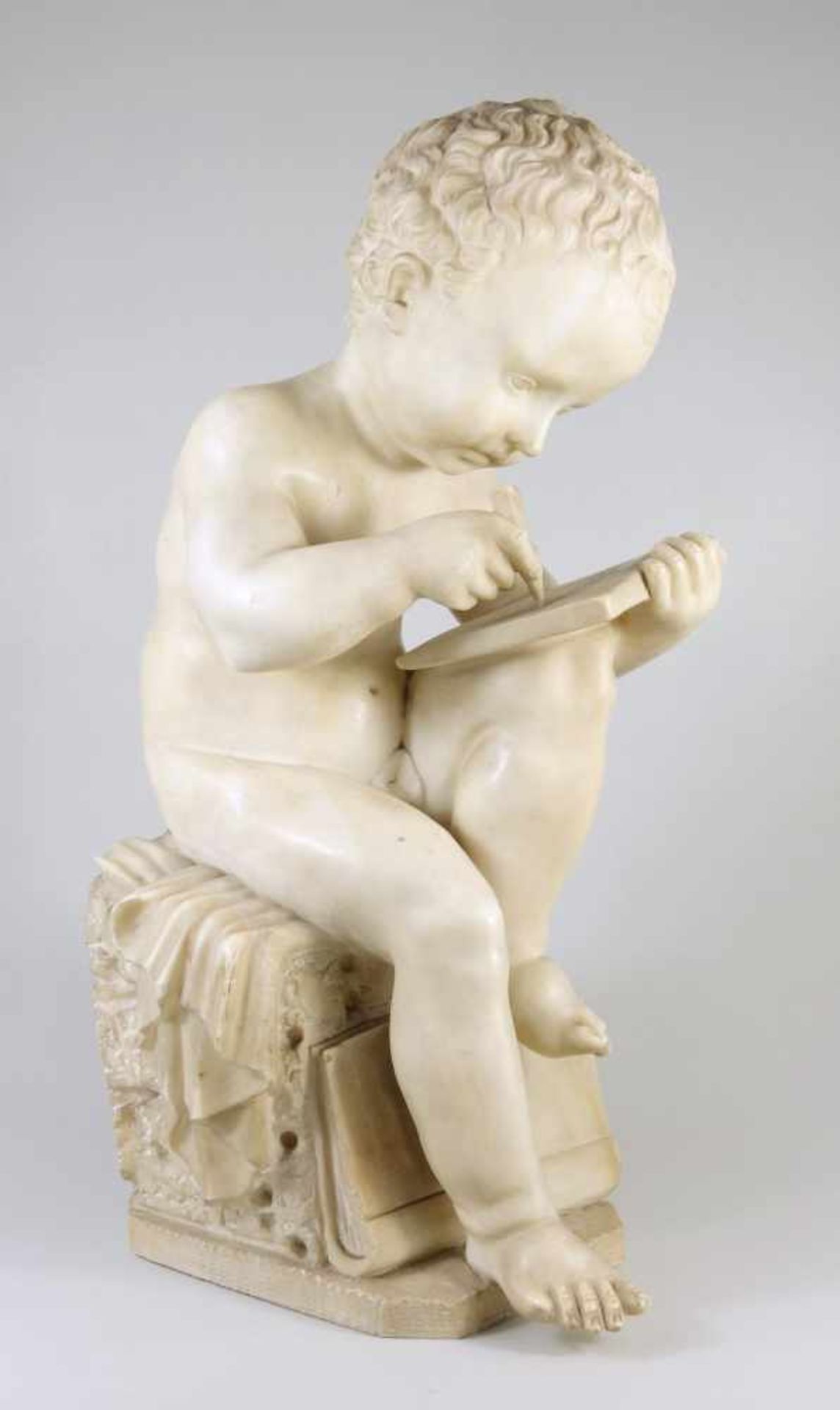 Schreibender Knabe, nach Antonio Canova (1757-1822), Ausführung Ende 19.Jh.bedeutender italienischer