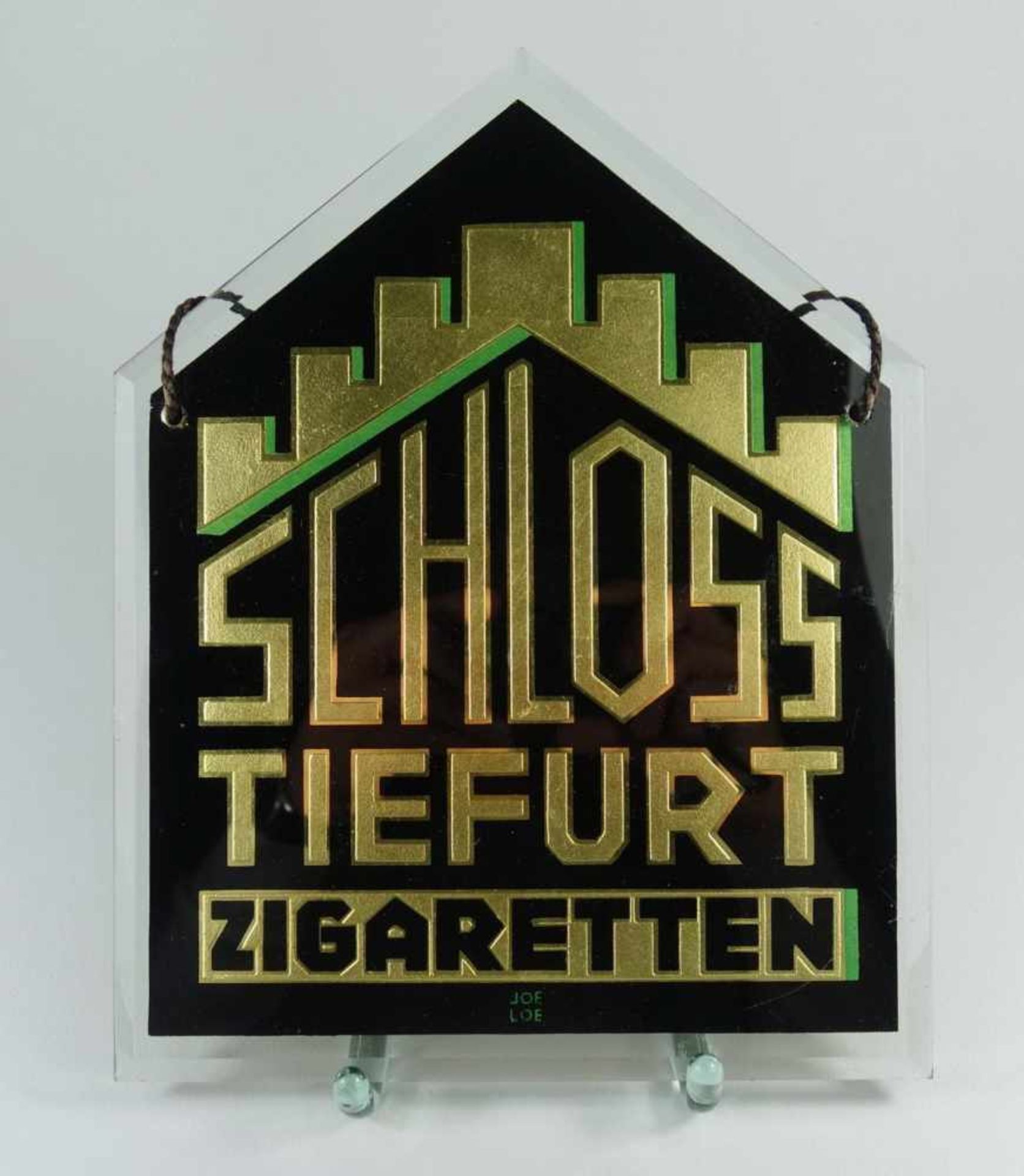 Reklame "Schloss Tiefurt Zigaretten", Berlin, 20/30er JahreEntwurf: Joe Loe (Josef Löwenstein),