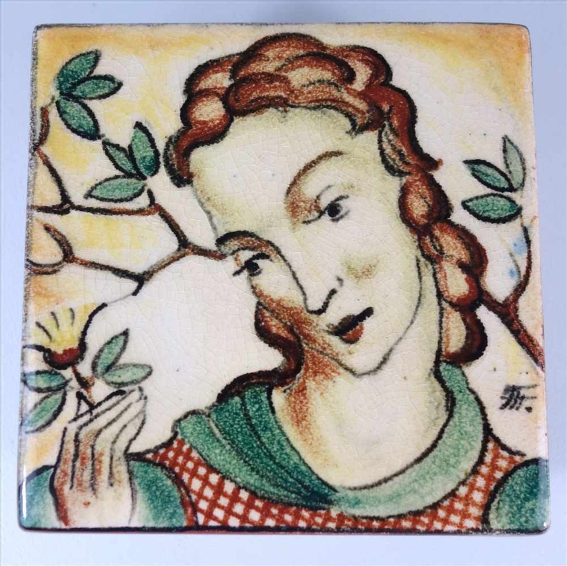 Deckeldose, Fritz Hudler (1889-1982), Diessen, Ammersee, Art Déco, monogrammiert im Deckel und am - Bild 2 aus 4